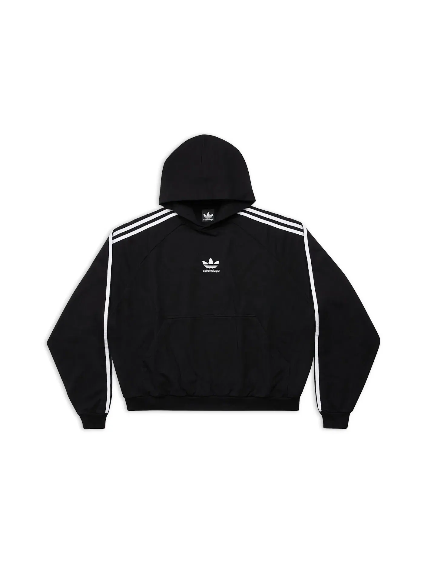 Унисекс худи оверсайз с принтом Balenciaga x Adidas Fit — изображение 1 из 1, черный