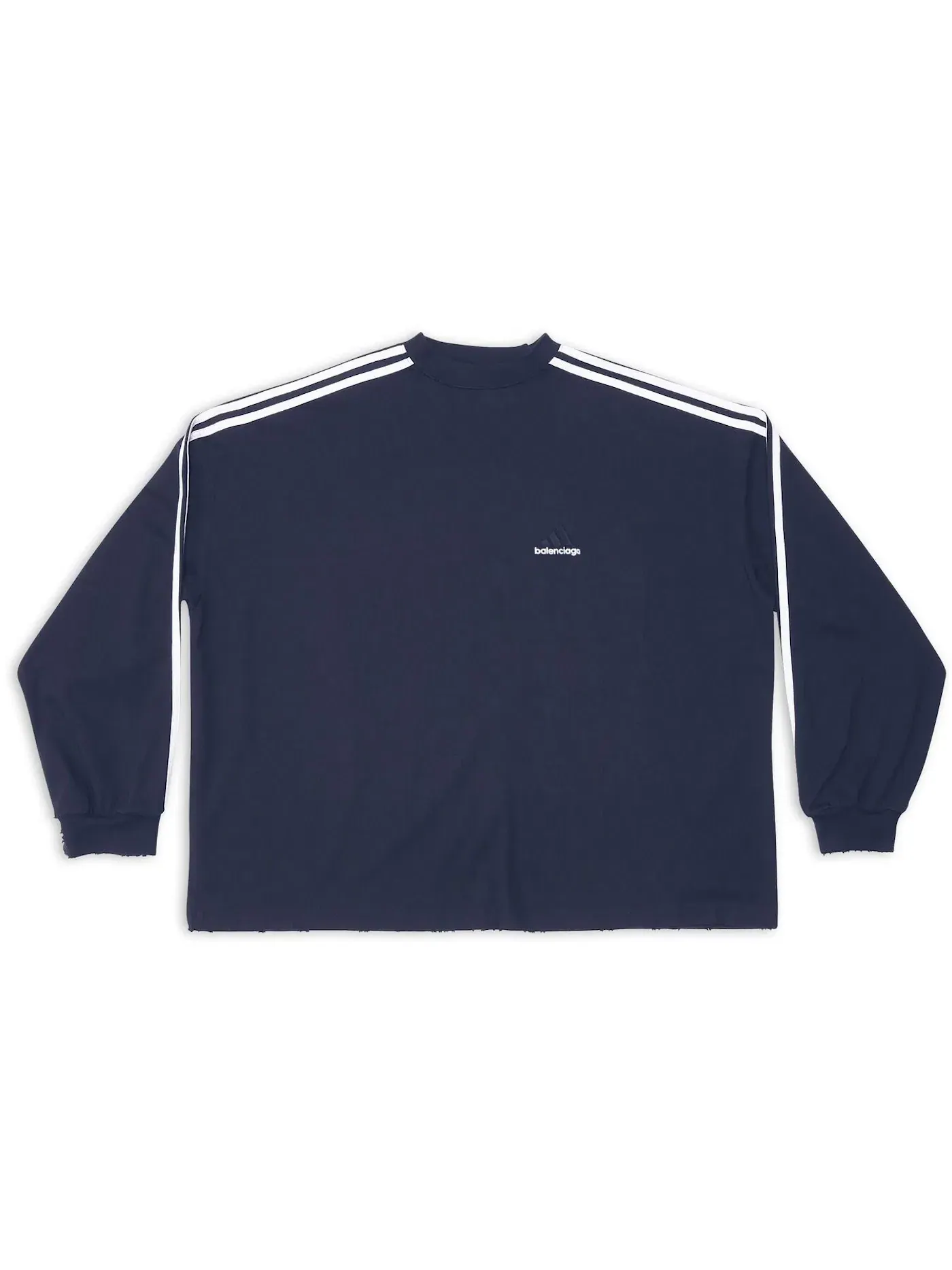 Мужская футболка с длинным рукавом Balenciaga x Adidas Long Sleeve T-Shirt — изображение 1 из 1, темно-синий