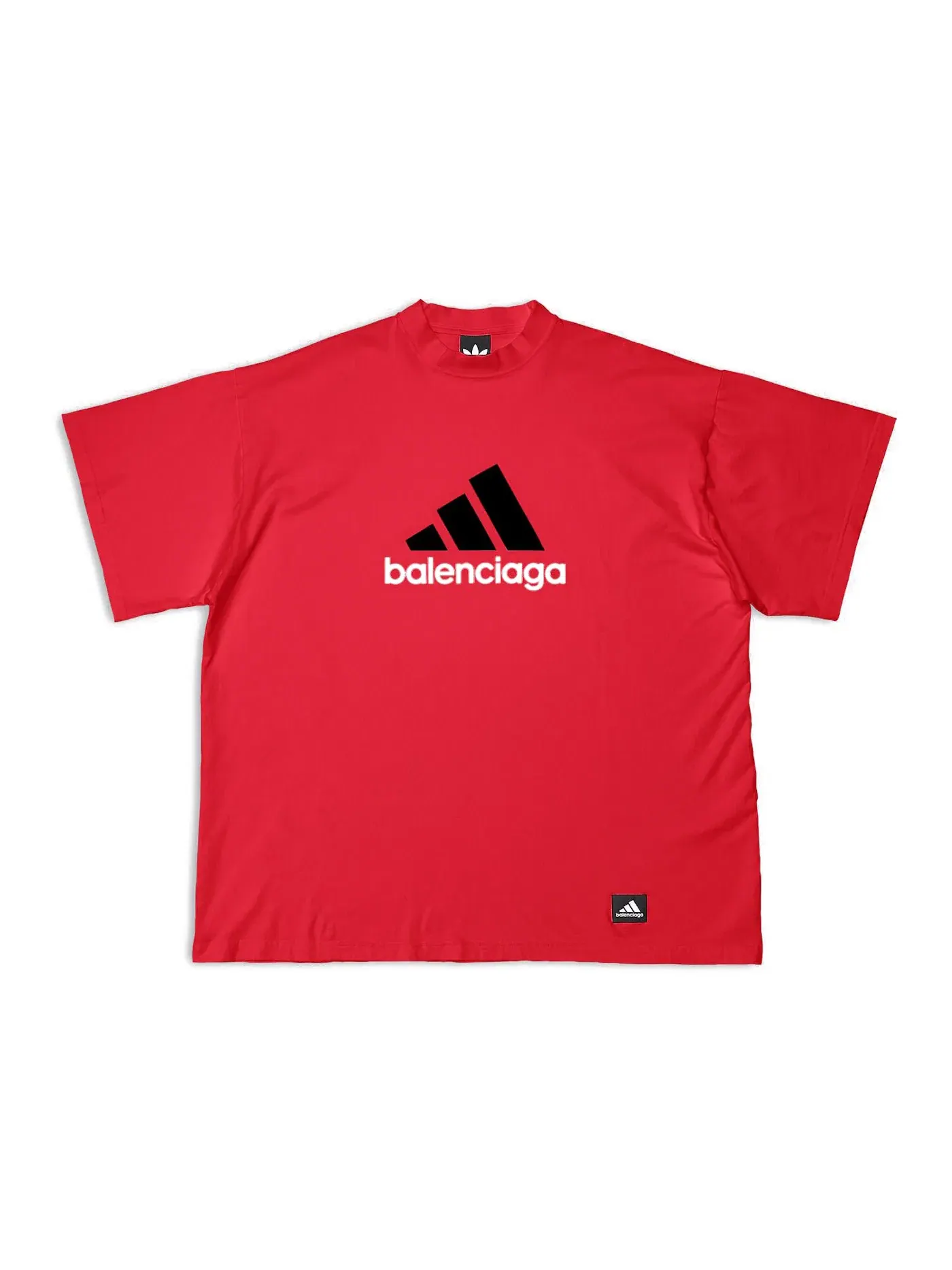 Мужская футболка оверсайз Balenciaga T-Shirt — изображение 1 из 2, красный