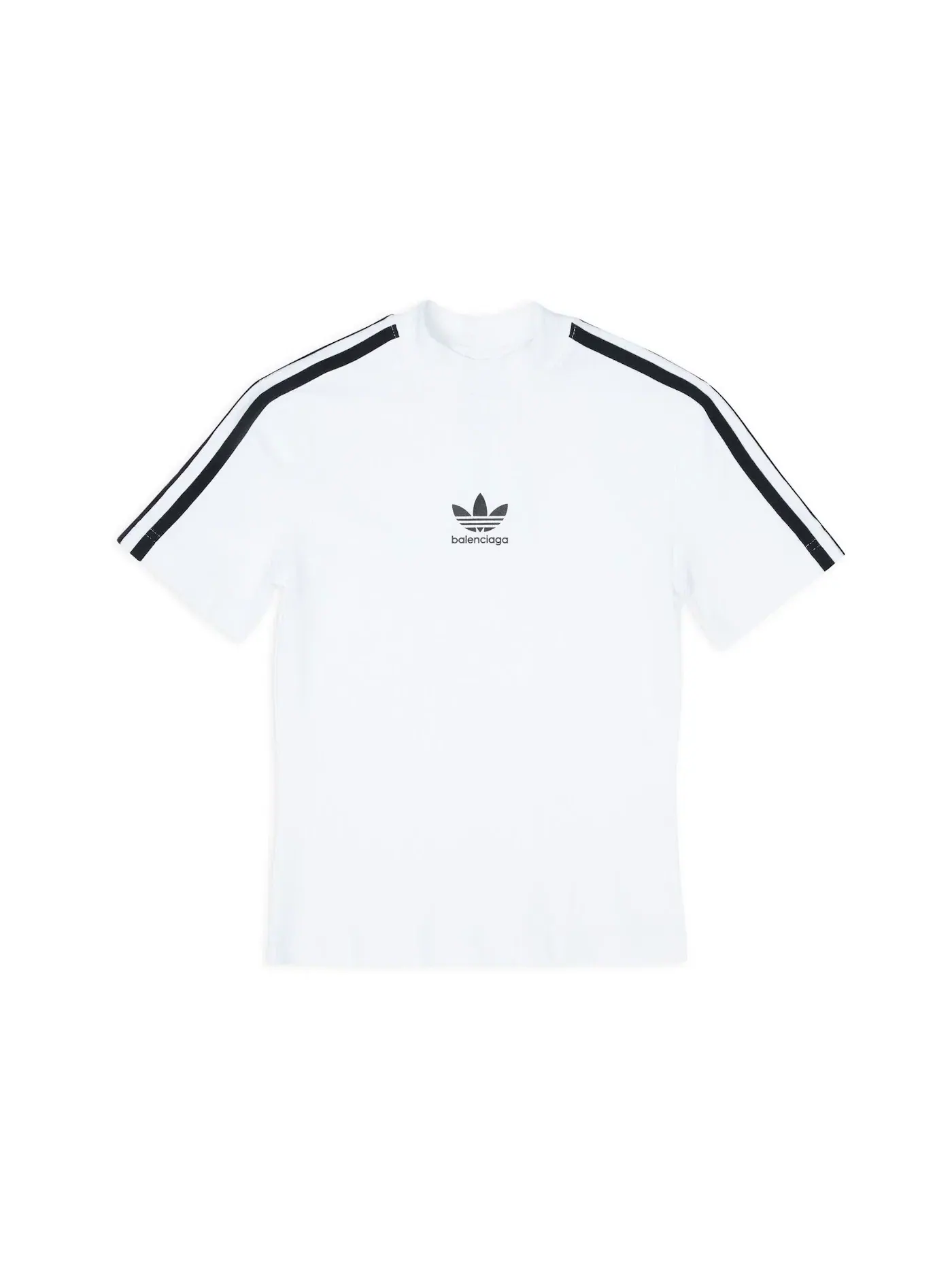 Женская футболка с принтом Balenciaga x Adidas Shrunk Balenciaga — изображение 1 из 3, белый