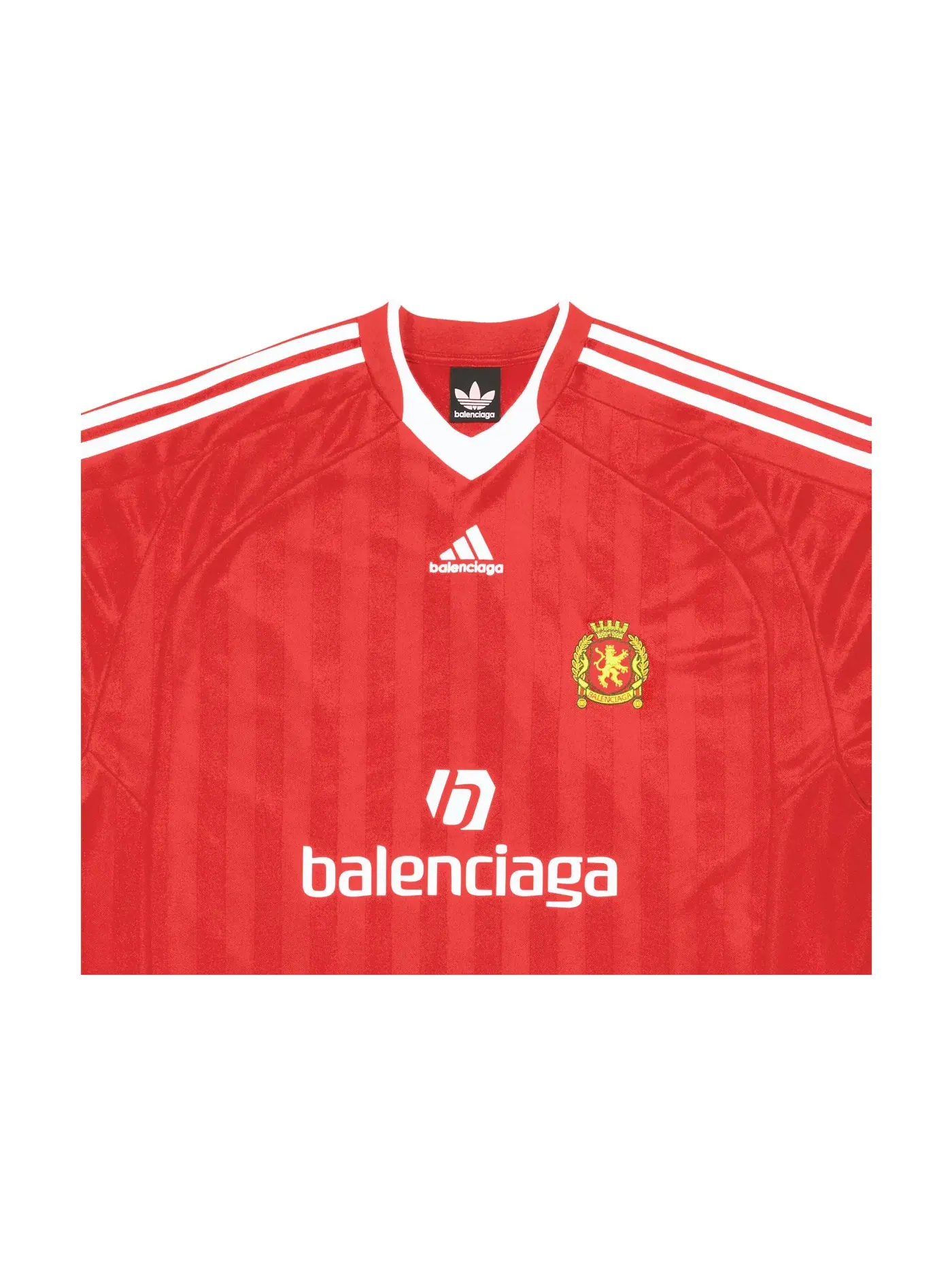 Футболка оверсайз с принтом Balenciaga x Adidas Soccer — изображение 2 из 2, красный