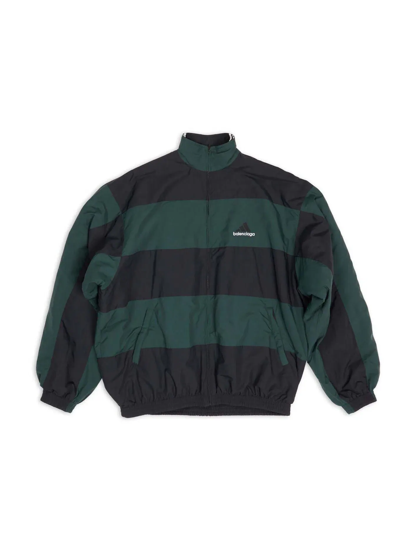 Мужская куртка с принтом Reversible Tracksuit Jacket Balenciaga — изображение 1 из 2, черный зеленый