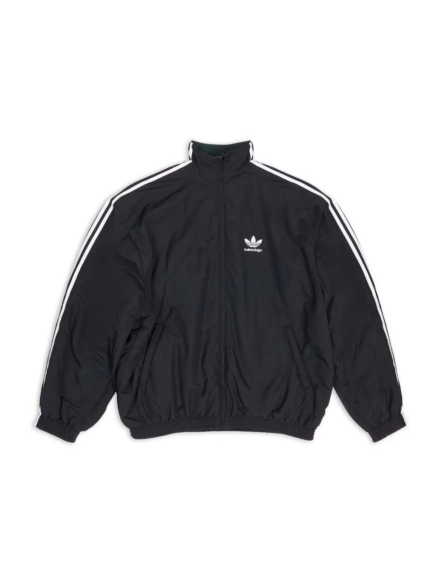 Мужская куртка с принтом Reversible Tracksuit Jacket Balenciaga — изображение 2 из 2, черный зеленый