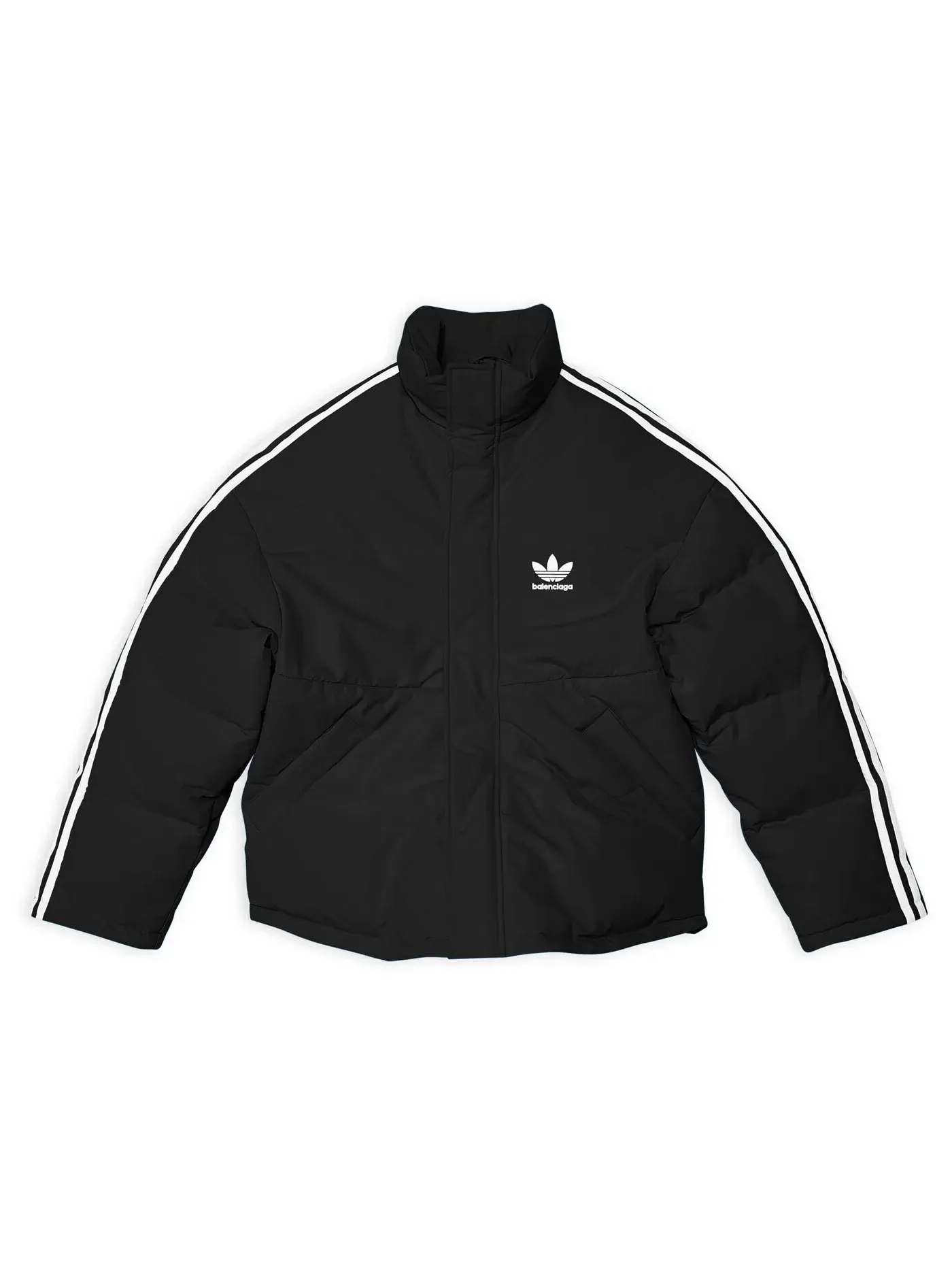 Мужская куртка-пуховик Balenciaga x Adidas — изображение 1 из 2, черный