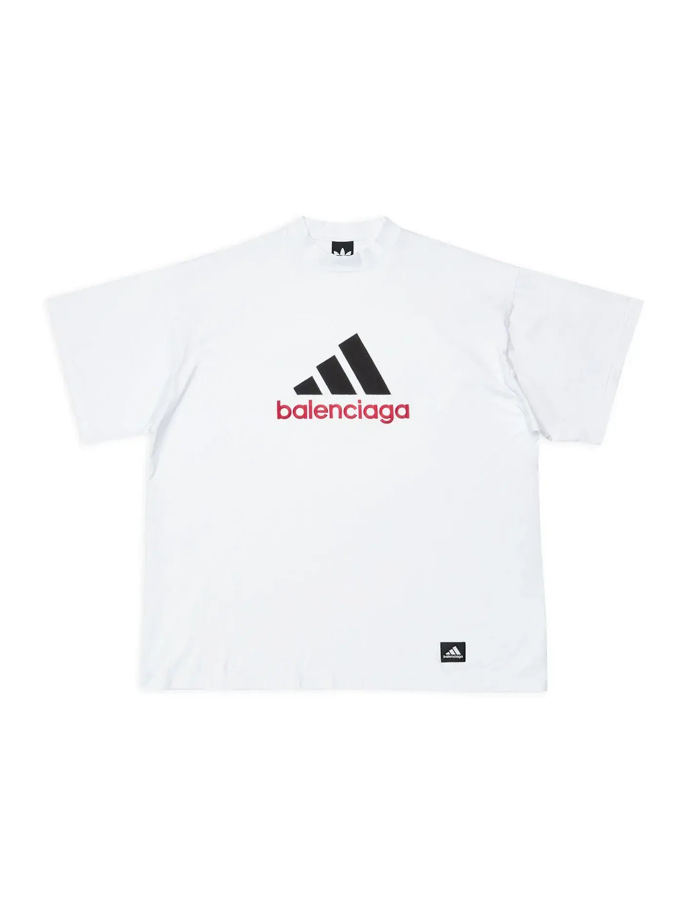 Унисекс футболка оверсайз Balenciaga x Adidas Oversized — изображение 1 из 1, белый