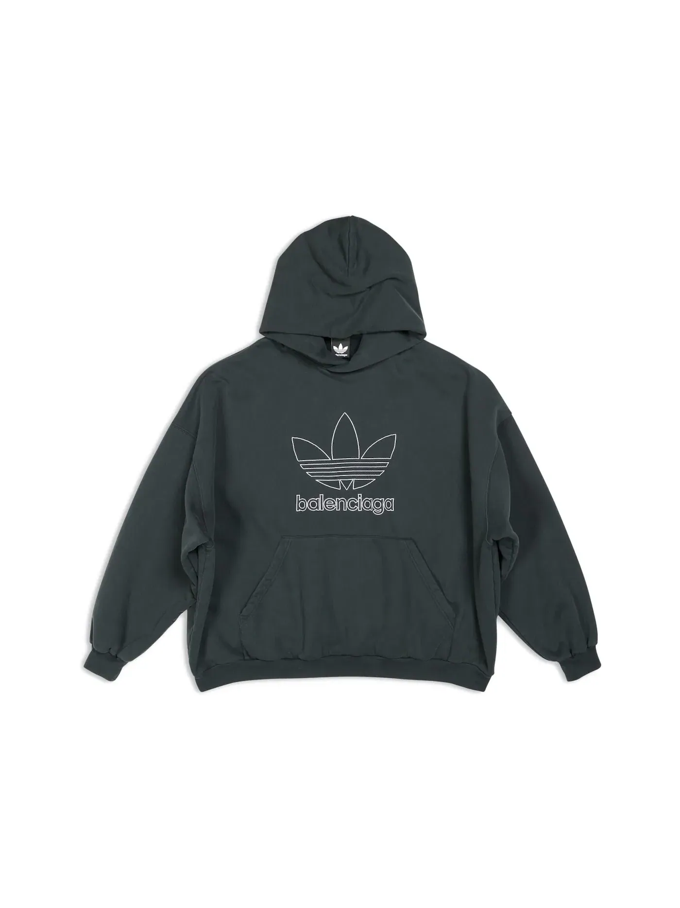 Женский худи свободного кроя с принтом Balenciaga x Adidas Hoodie Balenciaga — изображение 1 из 2, зеленый