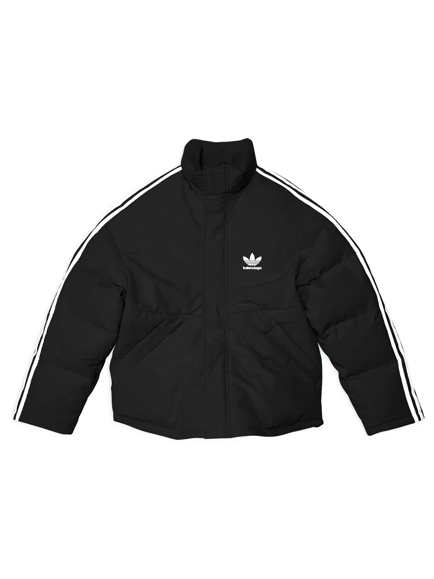 Женская пуховая куртка Balenciaga x Adidas — изображение 1 из 2, черный