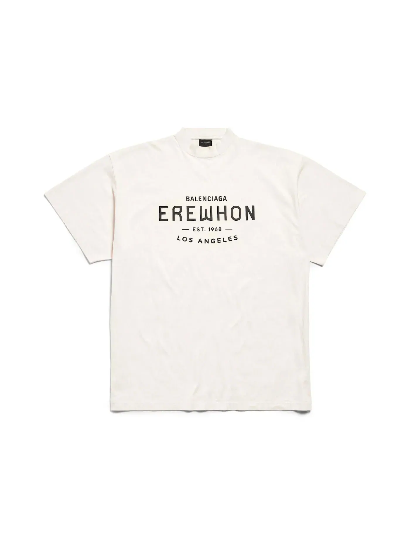Унисекс футболка оверсайз Balenciaga x Erewhon Los Angeles — изображение 1 из 1, бежевый/черный