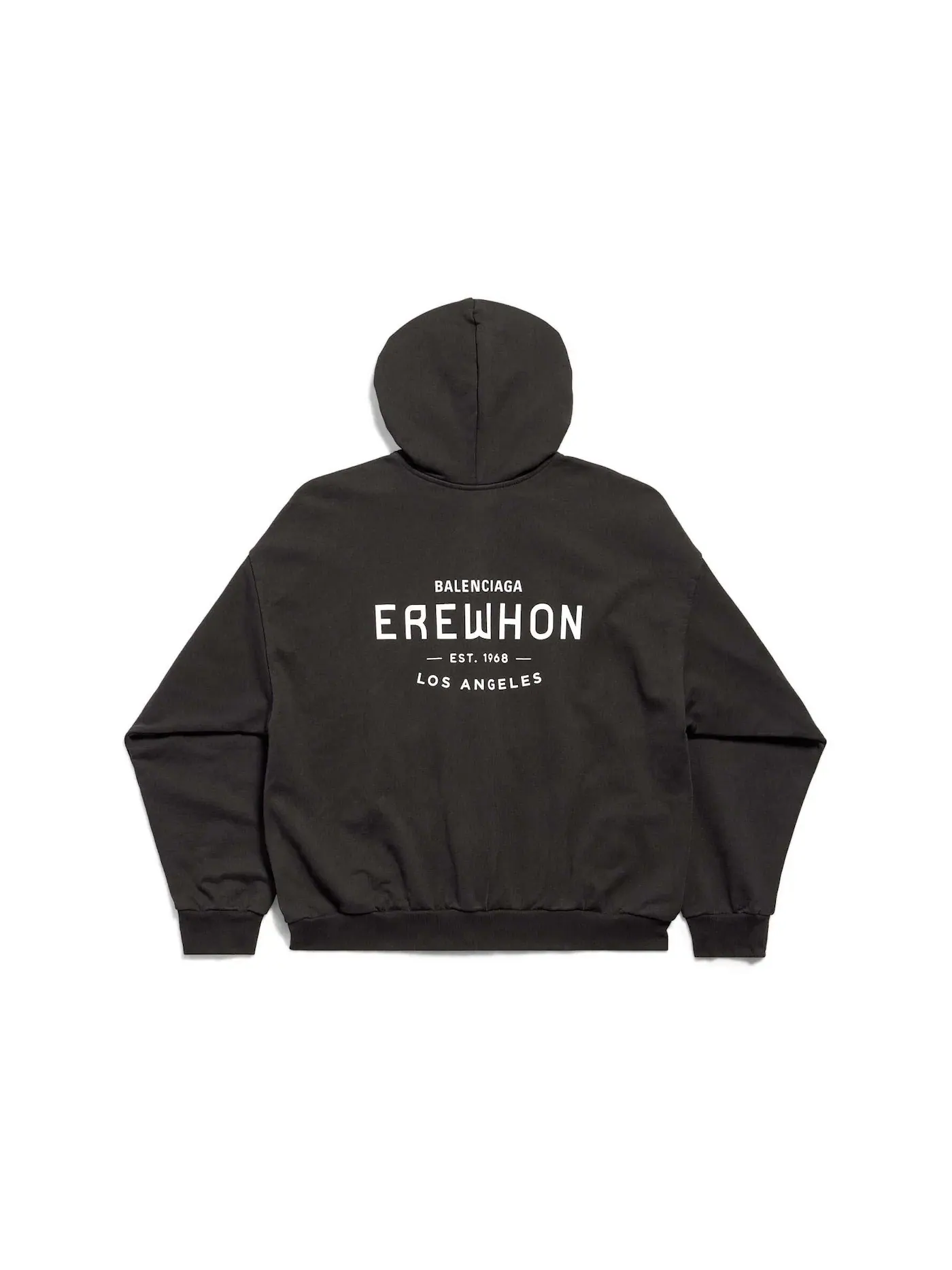 Унисекс худи с принтом Balenciaga x Erewhon Los Angeles Hoodie Medium Fit — изображение 2 из 2, черный/белый