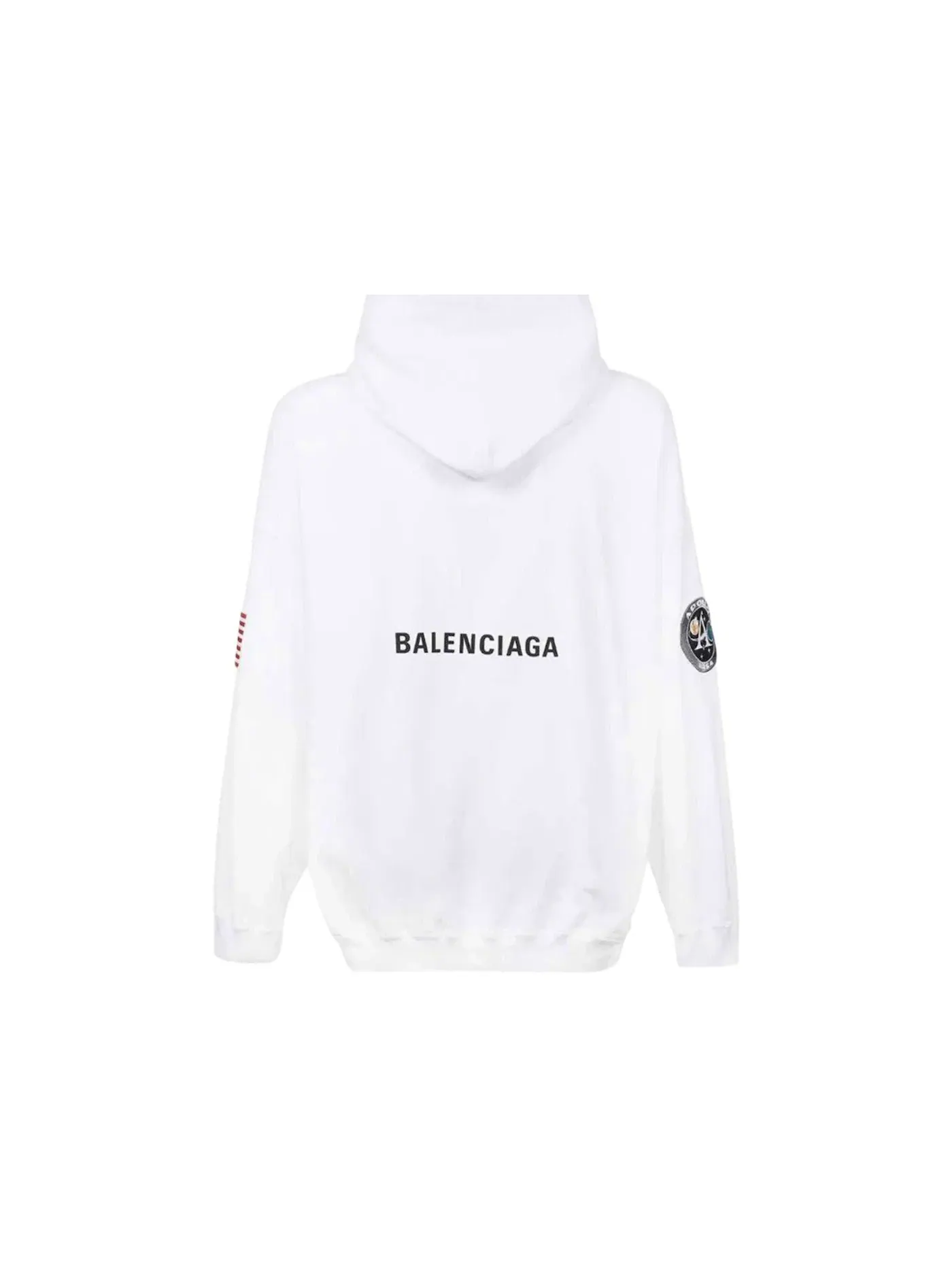 Мужская худи с принтом Balenciaga x NASA Hoodie — изображение 2 из 2, белый