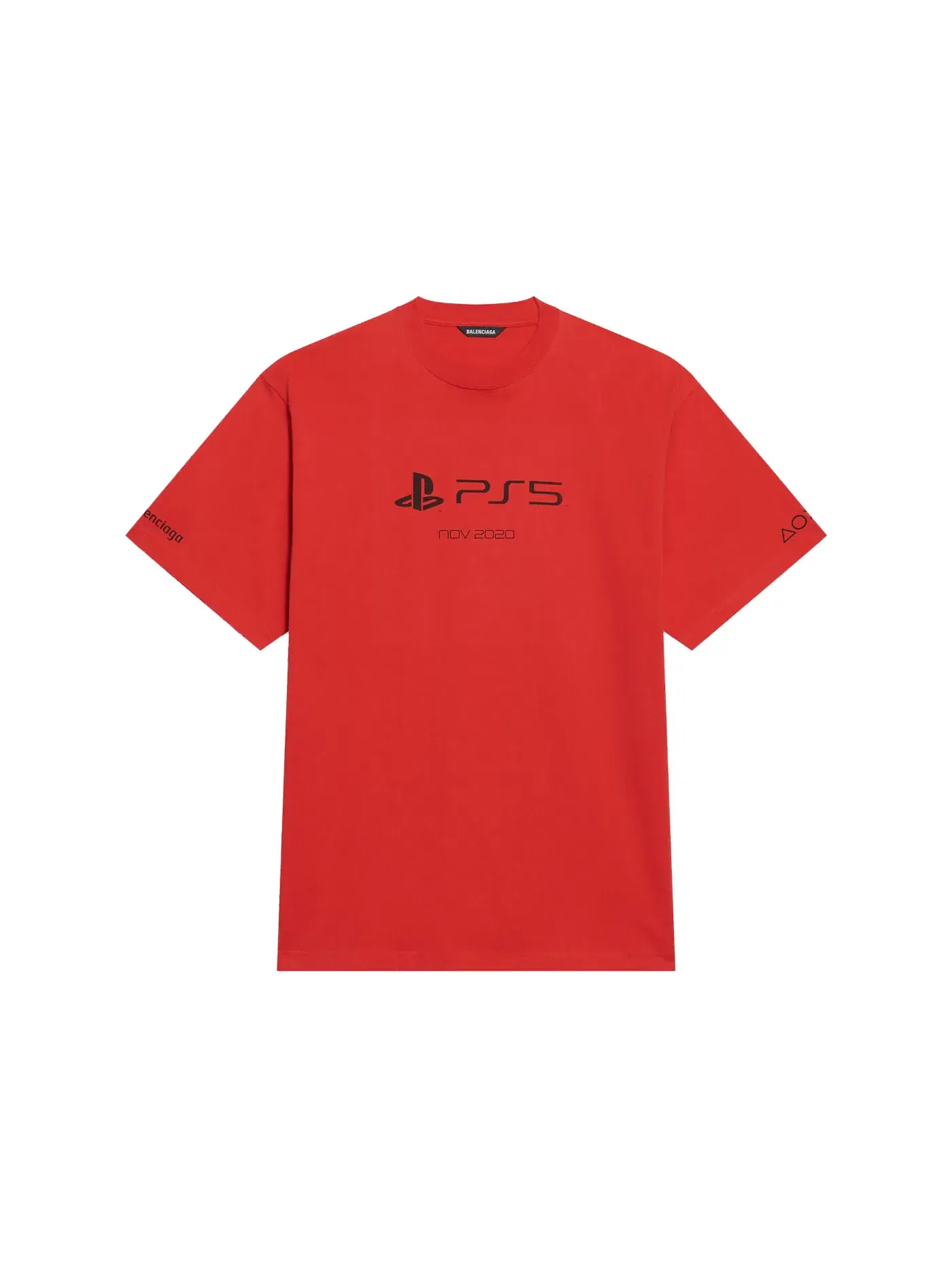 Мужская футболка с принтом Balenciaga x PlayStation Boxy T-shirt Balenciaga — изображение 1 из 2, красный