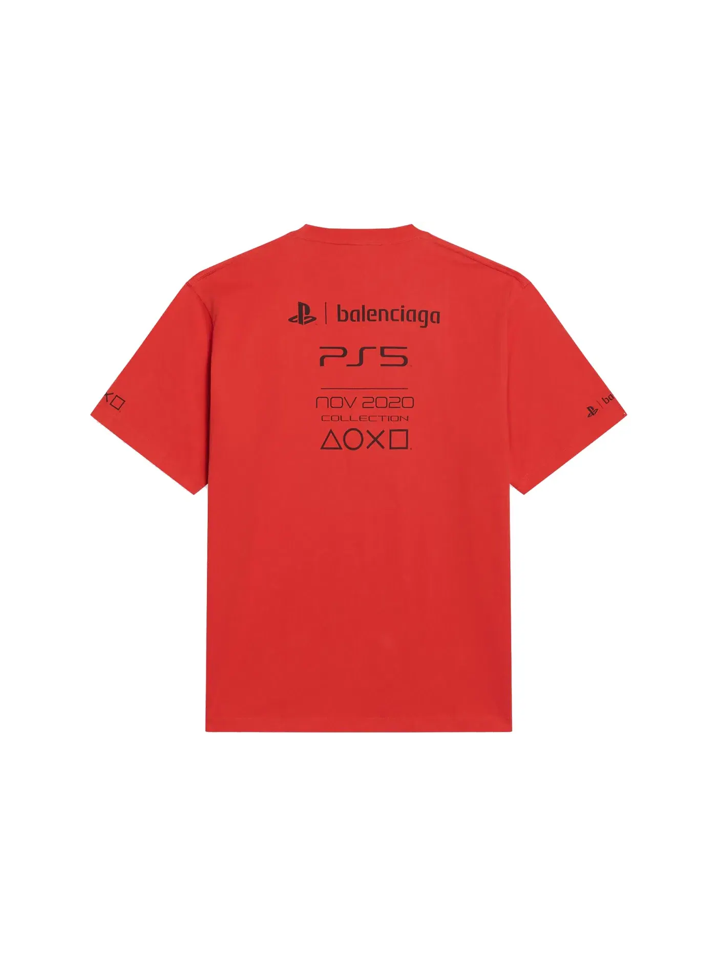 Мужская футболка с принтом Balenciaga x PlayStation Boxy T-shirt Balenciaga — изображение 2 из 2, красный