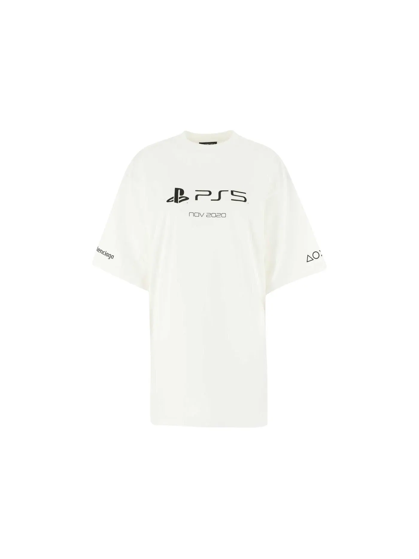 Мужская футболка с принтом T-shirt Balenciaga — изображение 1 из 2, белый