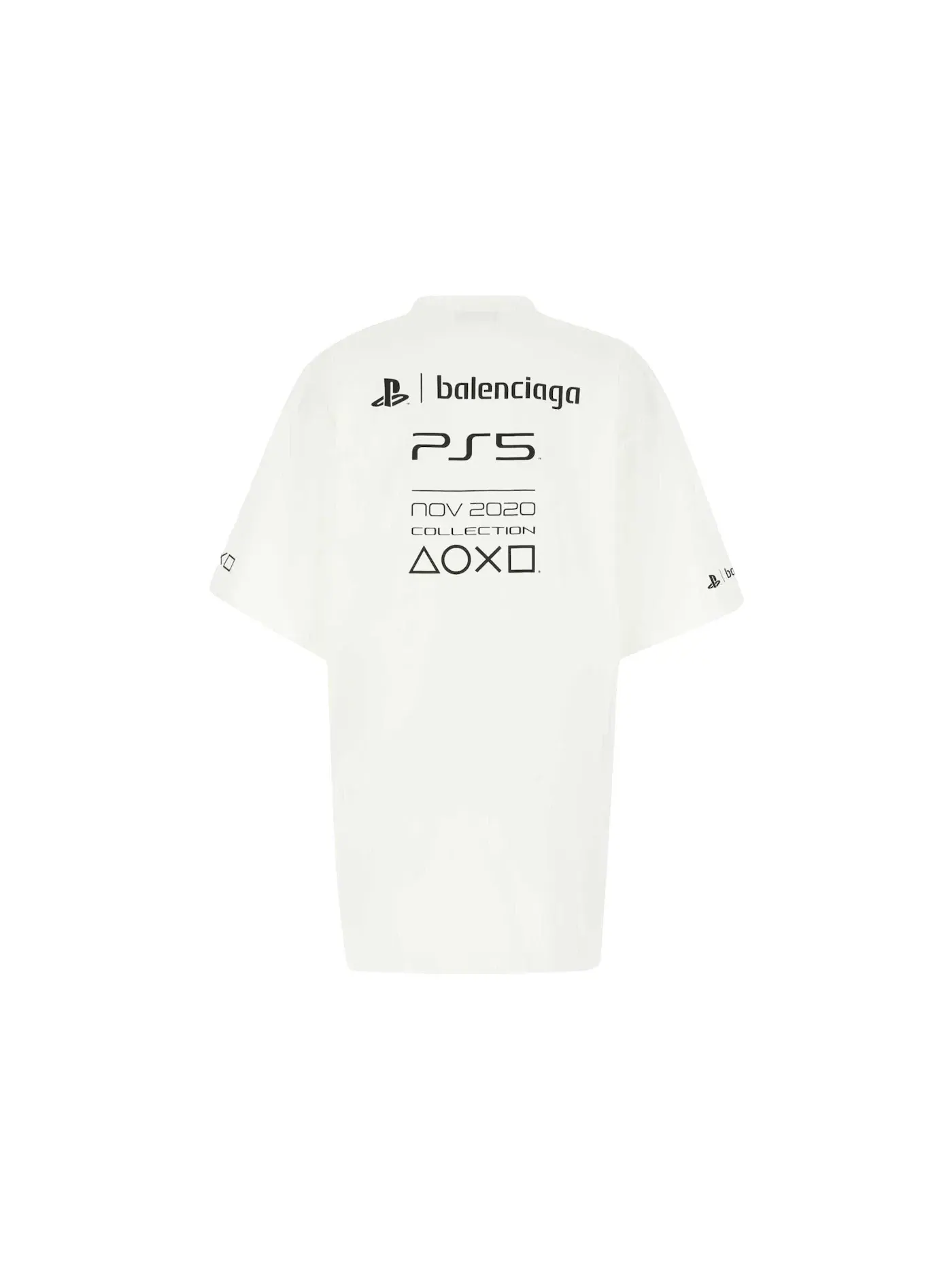 Мужская футболка с принтом T-shirt Balenciaga — изображение 2 из 2, белый
