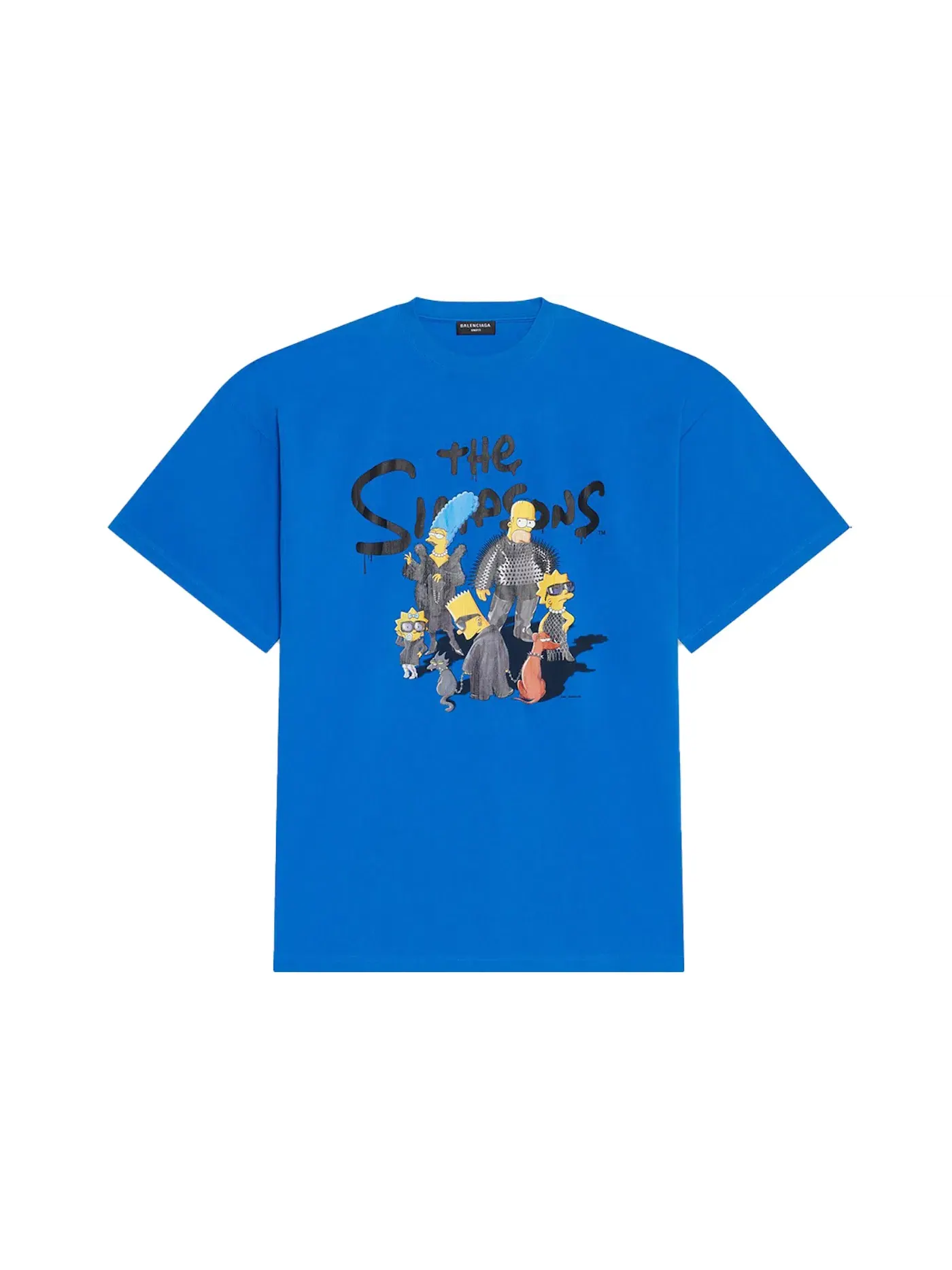 Мужская футболка оверсайз Balenciaga x The Simpsons — изображение 1 из 2, синий