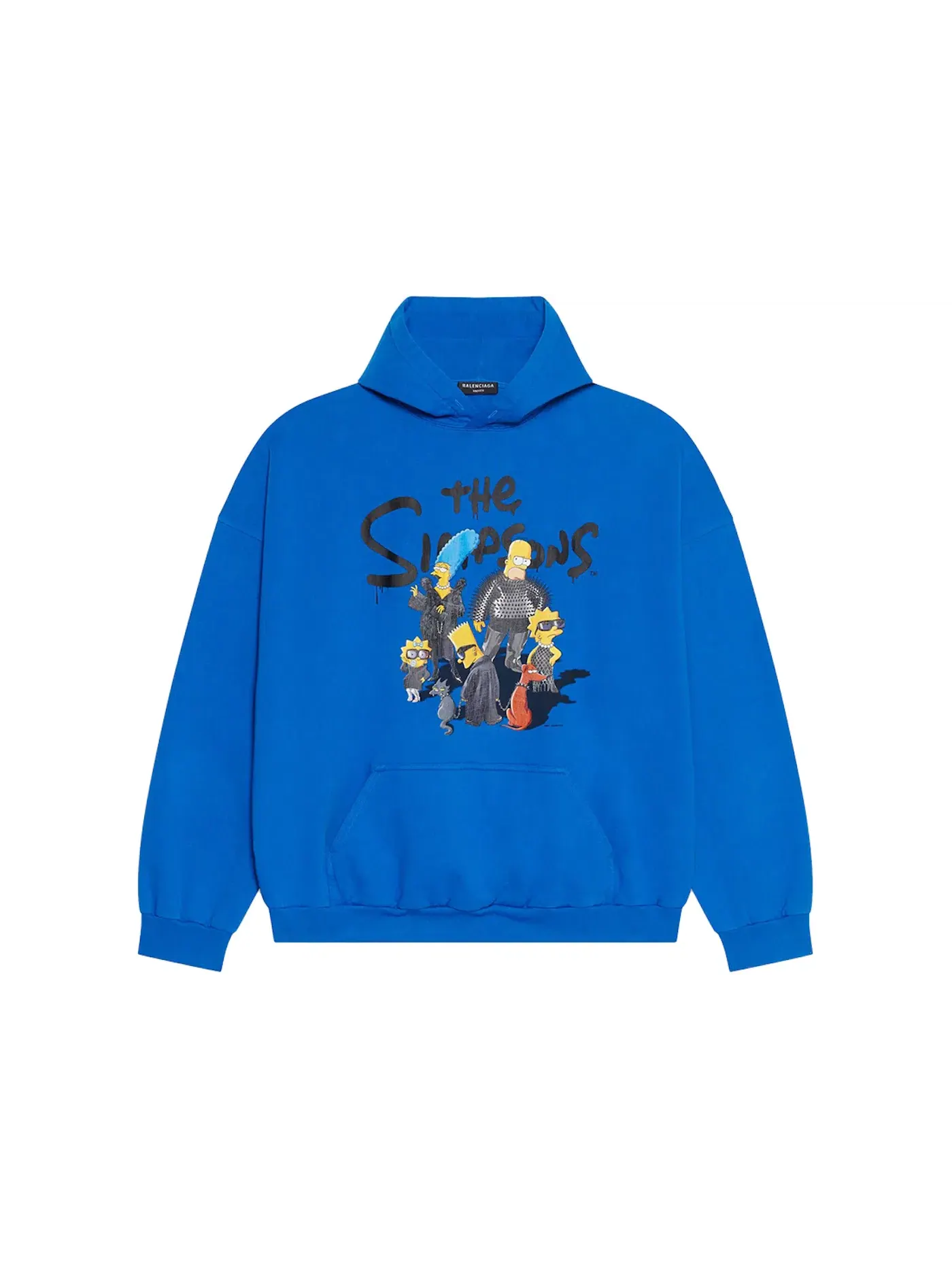 Мужской худи с широким кроем Balenciaga x The Simpsons Wide Fit Hoodie — изображение 1 из 2, синий