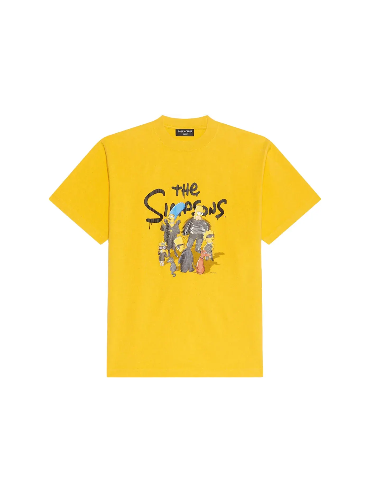 Женская футболка Balenciaga x The Simpsons с принтом Yellow — изображение 1 из 2