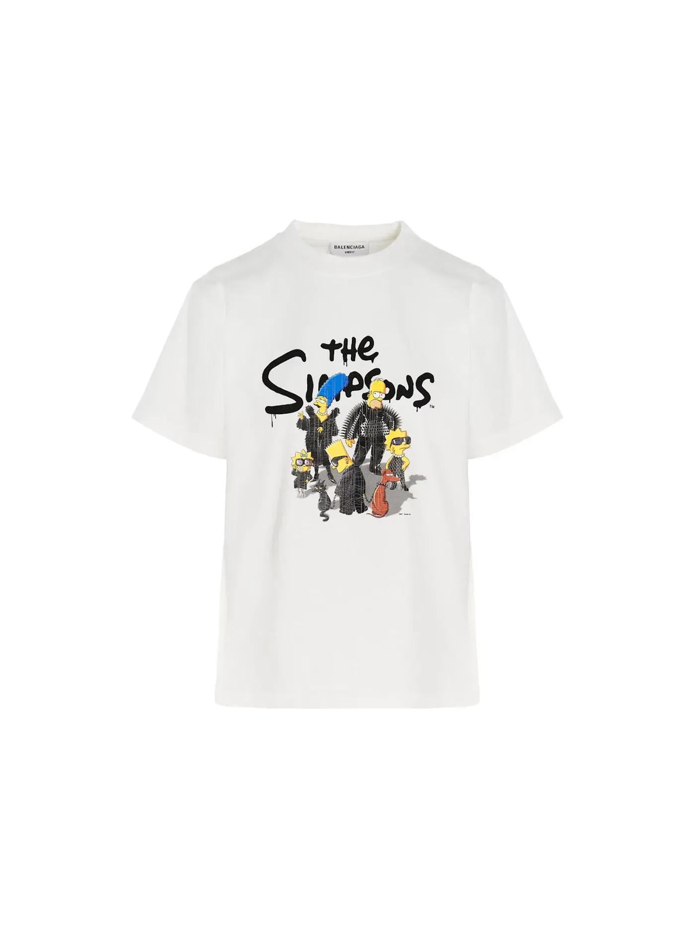 Женская футболка с принтом Balenciaga x The Simpsons — изображение 1 из 3, белый