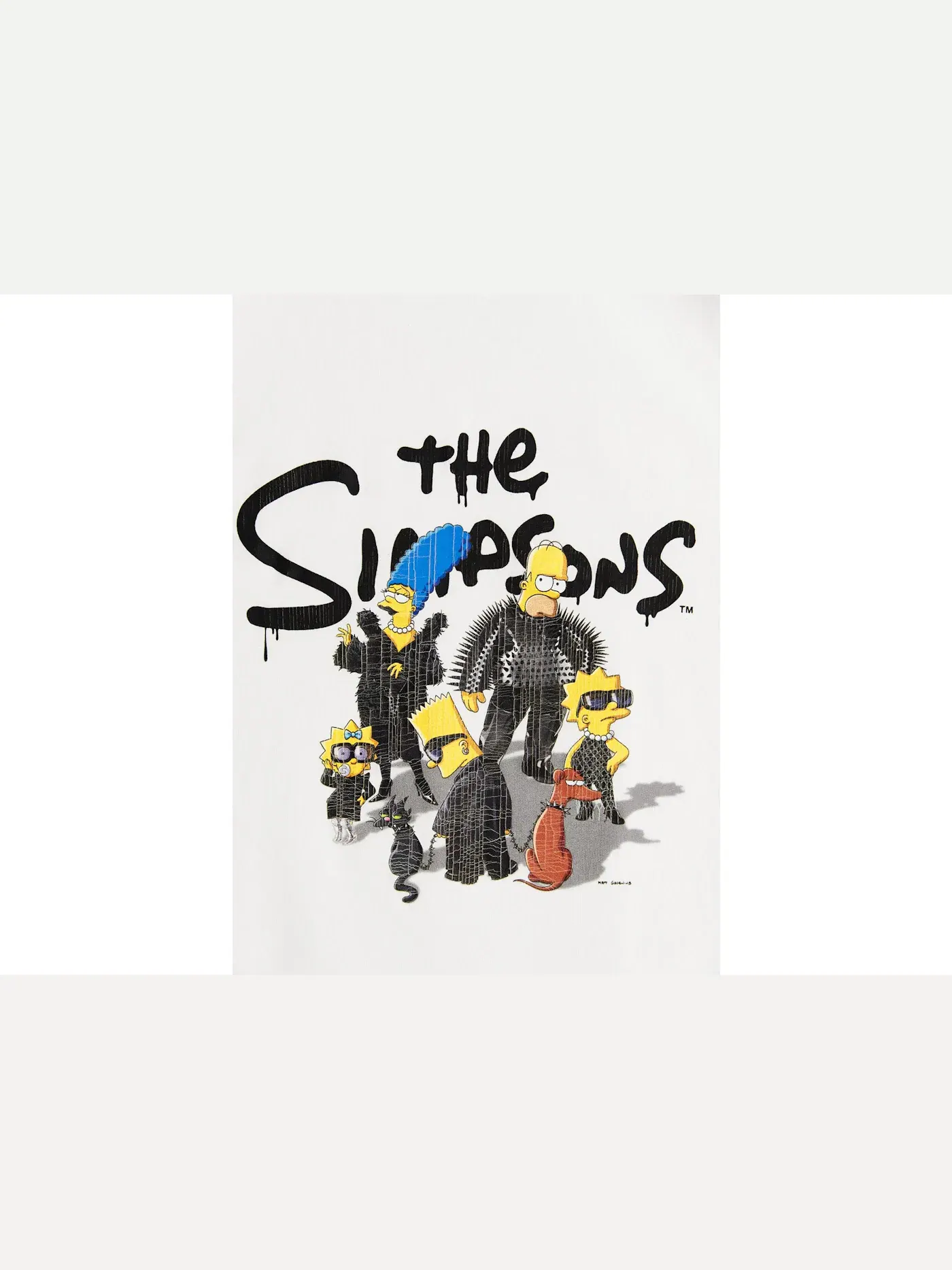 Женская футболка с принтом Balenciaga x The Simpsons — изображение 3 из 3, белый
