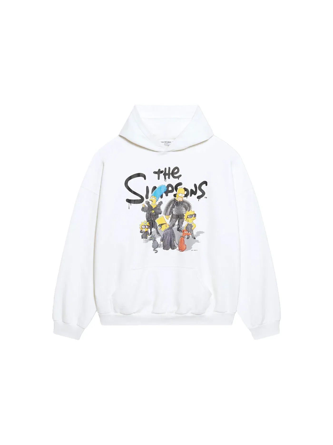 Женский худи свободного кроя Balenciaga x The Simpsons — изображение 1 из 2, белый