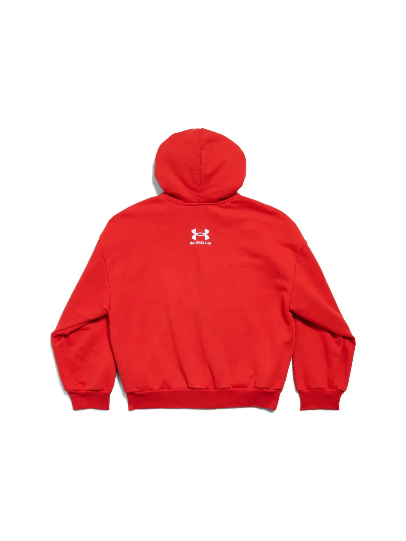 Детская худи с принтом Balenciaga x Under Armour Zip-Up Hoodie Regular Fit — изображение 2 из 2, красный/белый