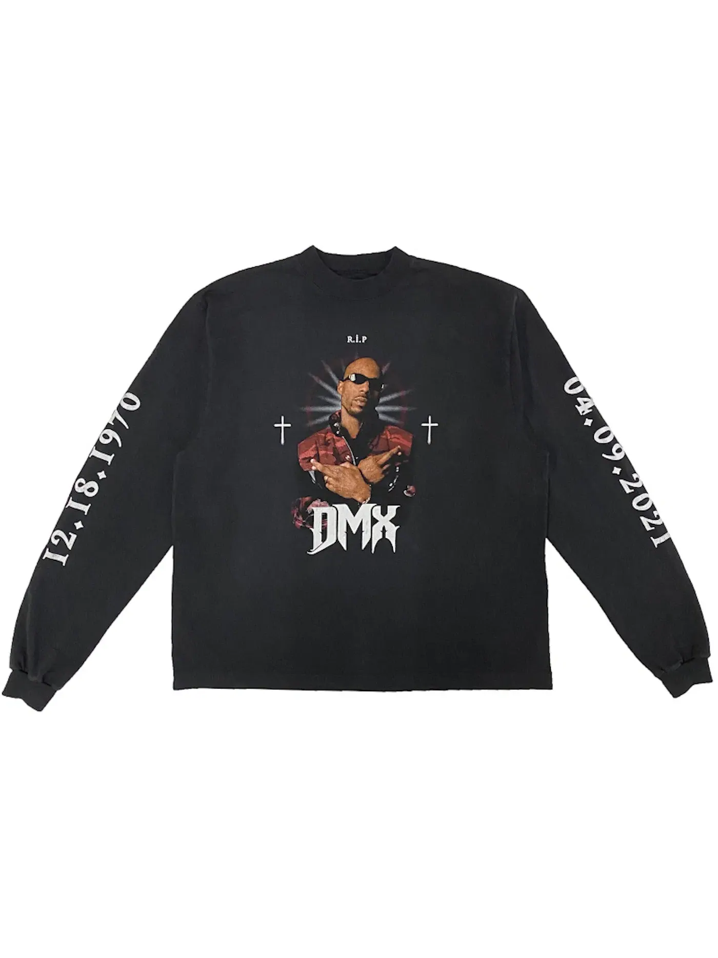 Мужская футболка с длинным рукавом с принтом Longsleeve T-Shirt Balenciaga — изображение 1 из 2, черный