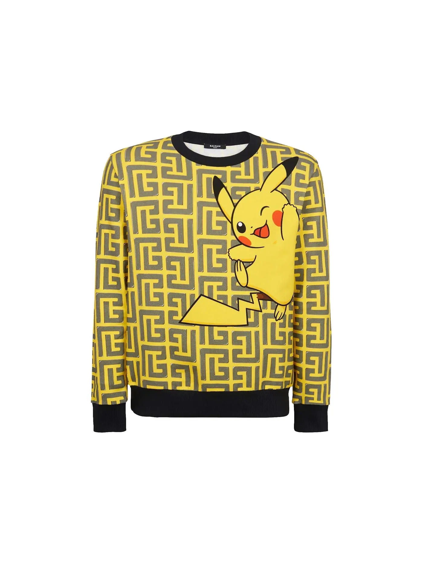 Детский свитшот с принтом Sweatshirt Balmain — изображение 1 из 1, желтый