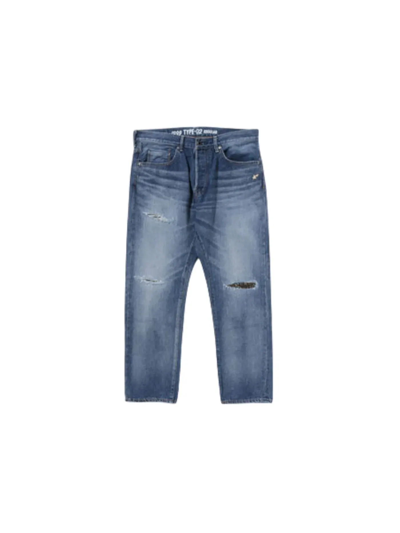 Мужские джинсы с повреждениями BAPE 1999 Type-02 Damaged Denim Pants, Lightindi — изображение 1 из 1
