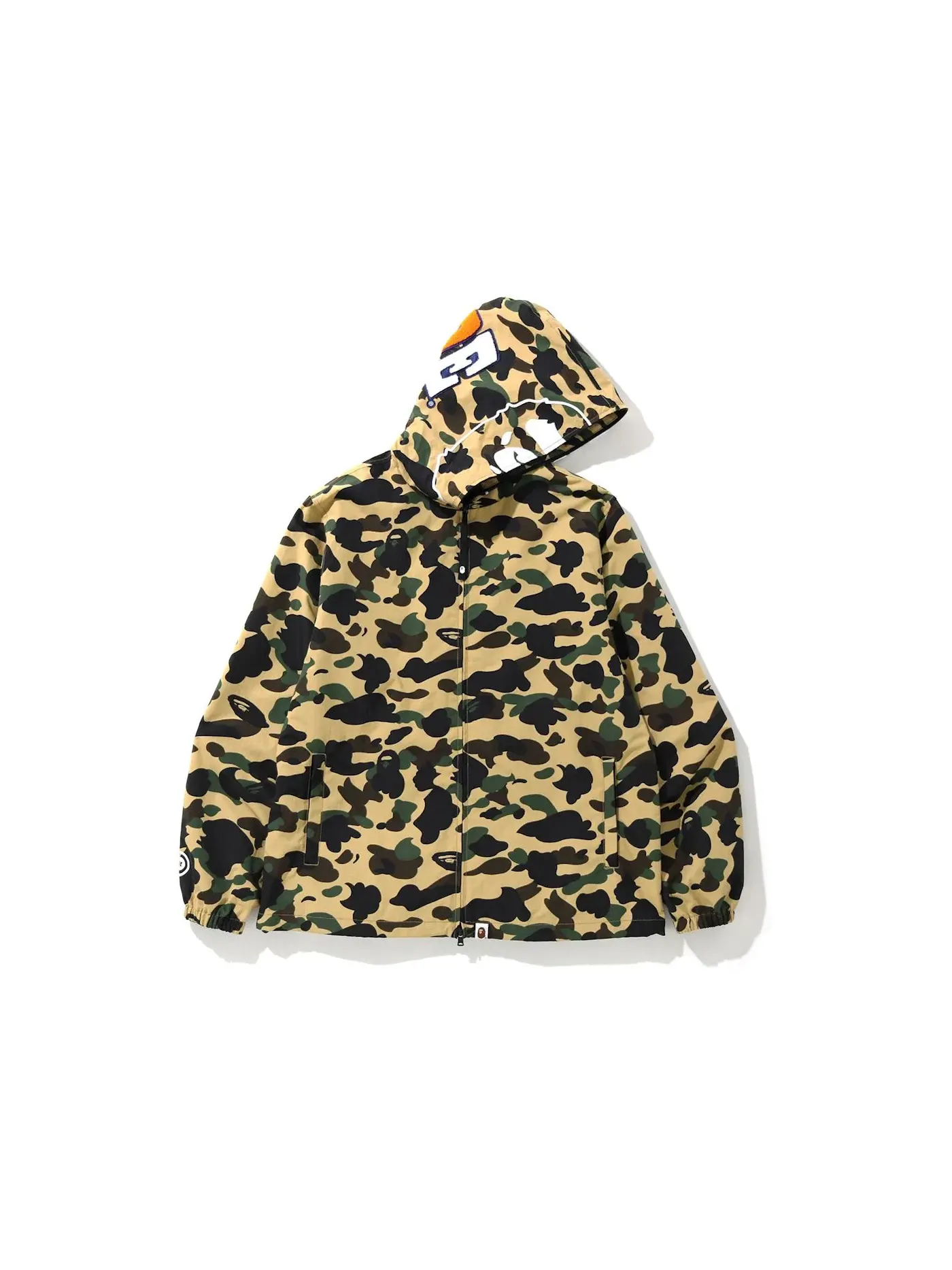 Мужская куртка-худи на молнии с принтом 1st Camo 2nd Ape BAPE — изображение 1 из 3, желтый
