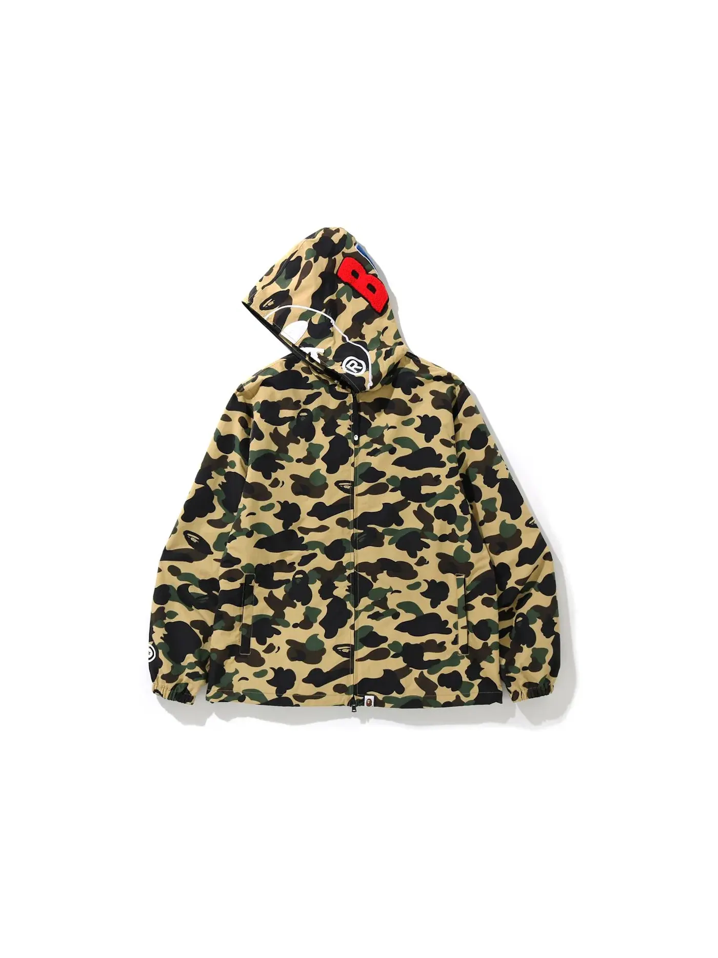 Мужская куртка-худи на молнии с принтом 1st Camo 2nd Ape BAPE — изображение 2 из 3, желтый