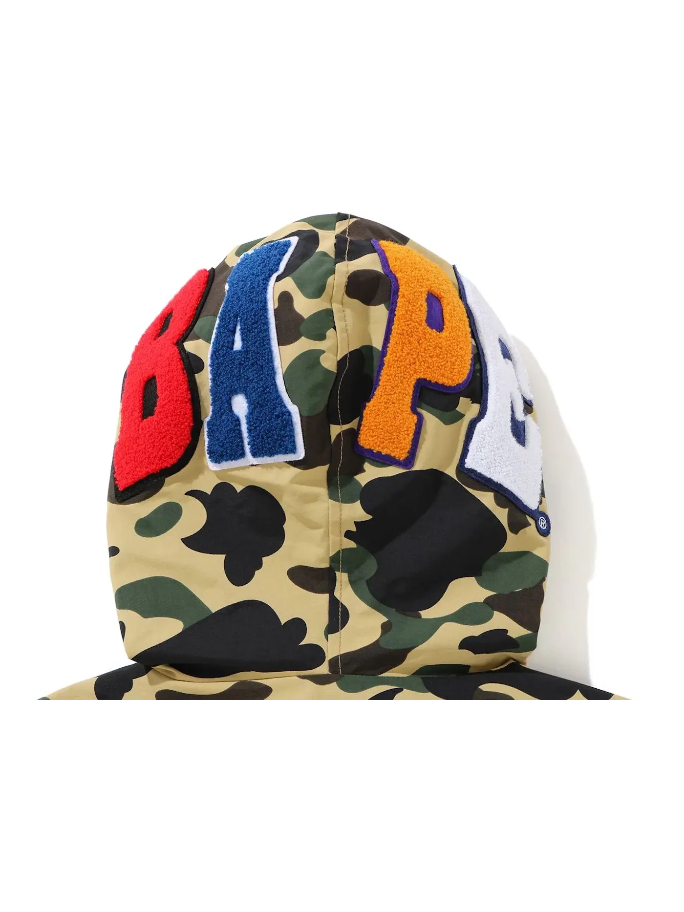 Мужская куртка-худи на молнии с принтом 1st Camo 2nd Ape BAPE — изображение 3 из 3, желтый