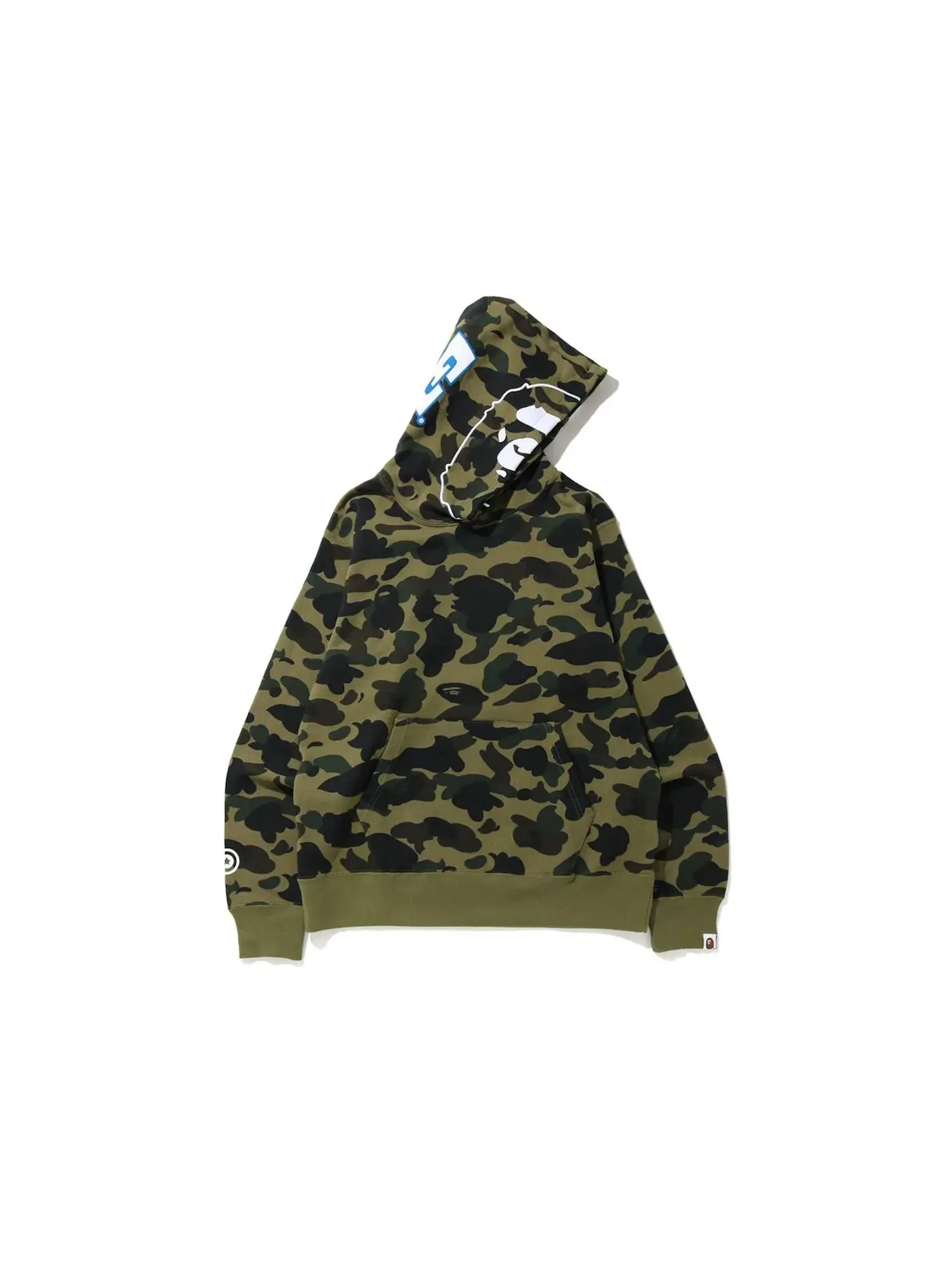 Мужской пуловер-худи с камуфляжным принтом Ape BAPE — изображение 1 из 3, зеленый
