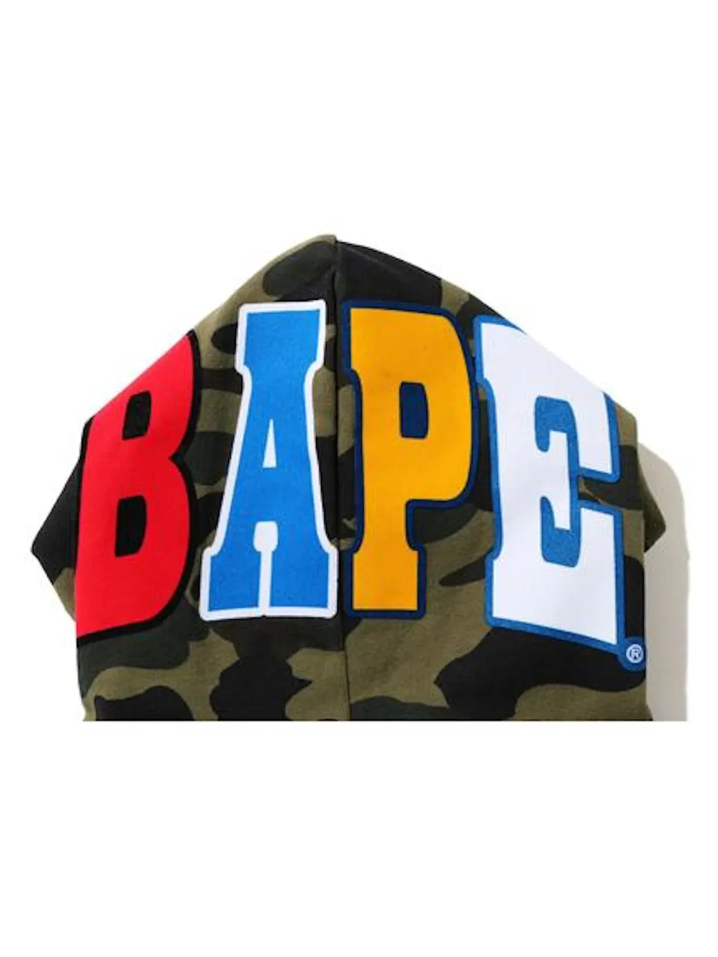 Мужской пуловер-худи с камуфляжным принтом Ape BAPE — изображение 3 из 3, зеленый