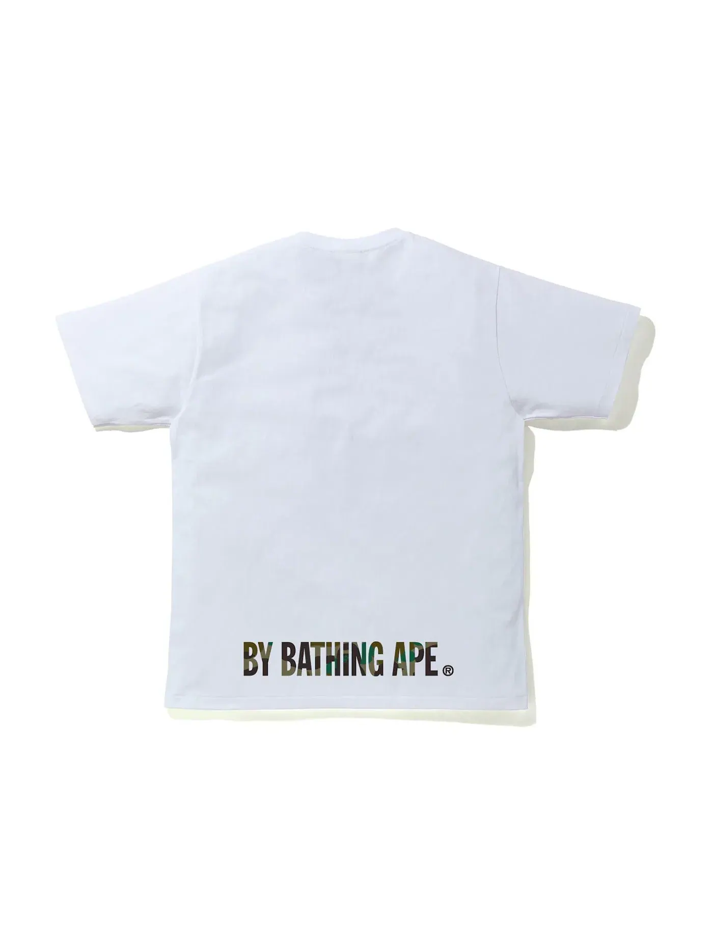Мужская футболка с принтом BAPE 1st Camo Ape Face Tee BAPE — изображение 2 из 2, белый/зеленый