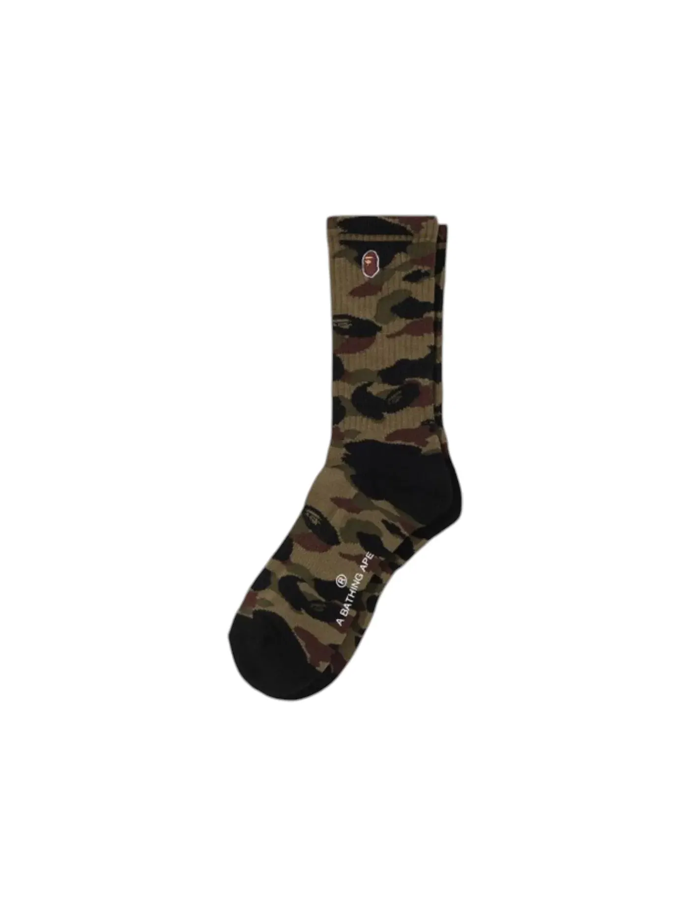 Унисекс носки с принтом Ape Head BAPE — изображение 1 из 1, зеленый