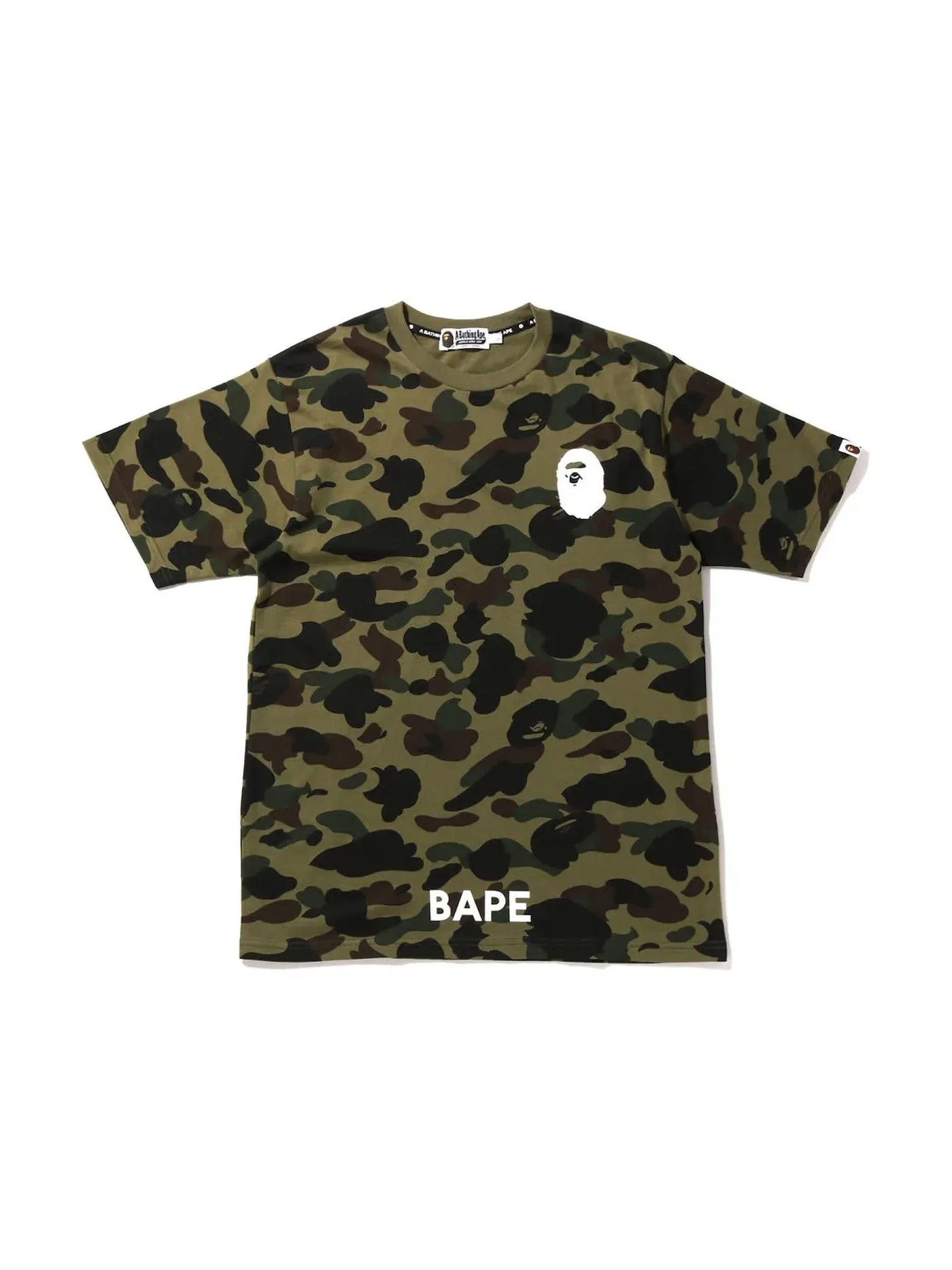 Мужская футболка с принтом BAPE 1st Camo Bathing Ape Tee — изображение 1 из 2, зеленый