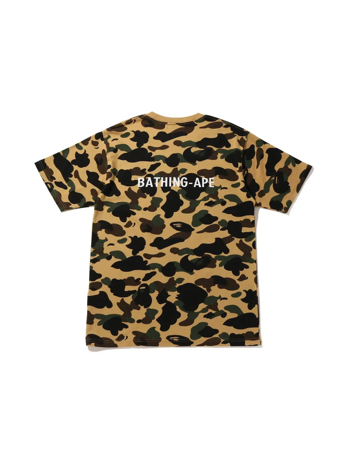 Мужская футболка с принтом BAPE 1st Camo Bathing Ape Tee BAPE — изображение 2 из 2, желтый