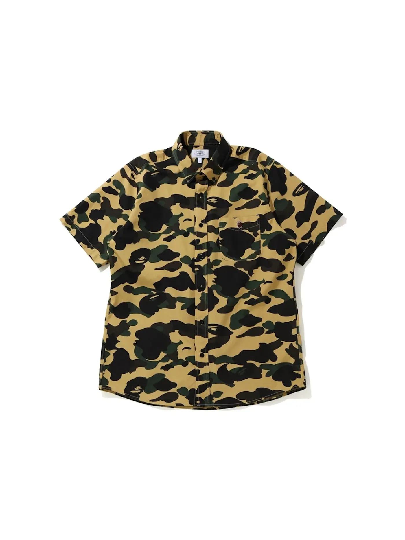 Мужская футболка с принтом камуфляж BAPE Shirt — изображение 1 из 1, желтый