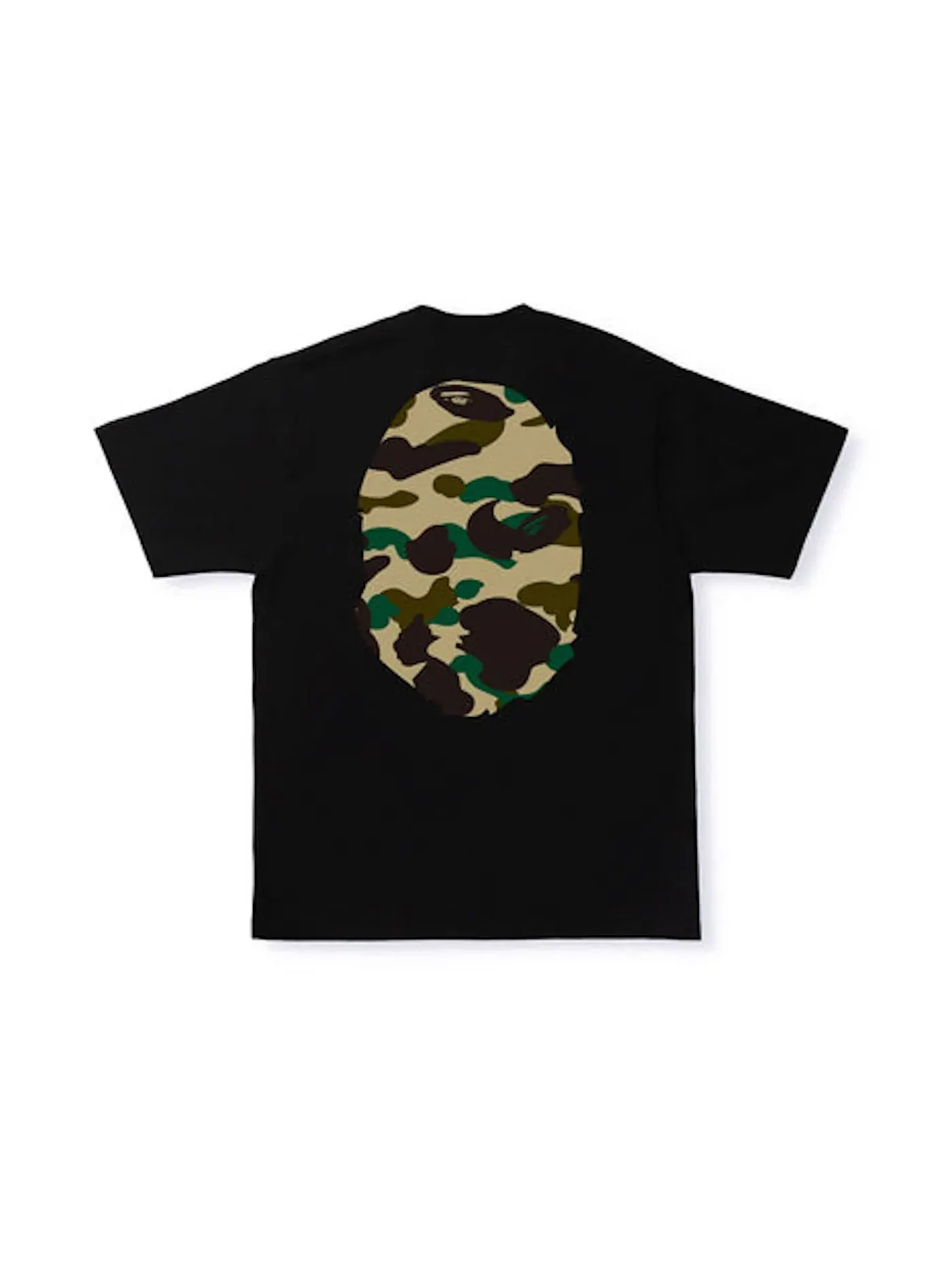 Мужская футболка с принтом BAPE 1st Camo Big Ape Head Tee BAPE — изображение 2 из 2, черный желтый