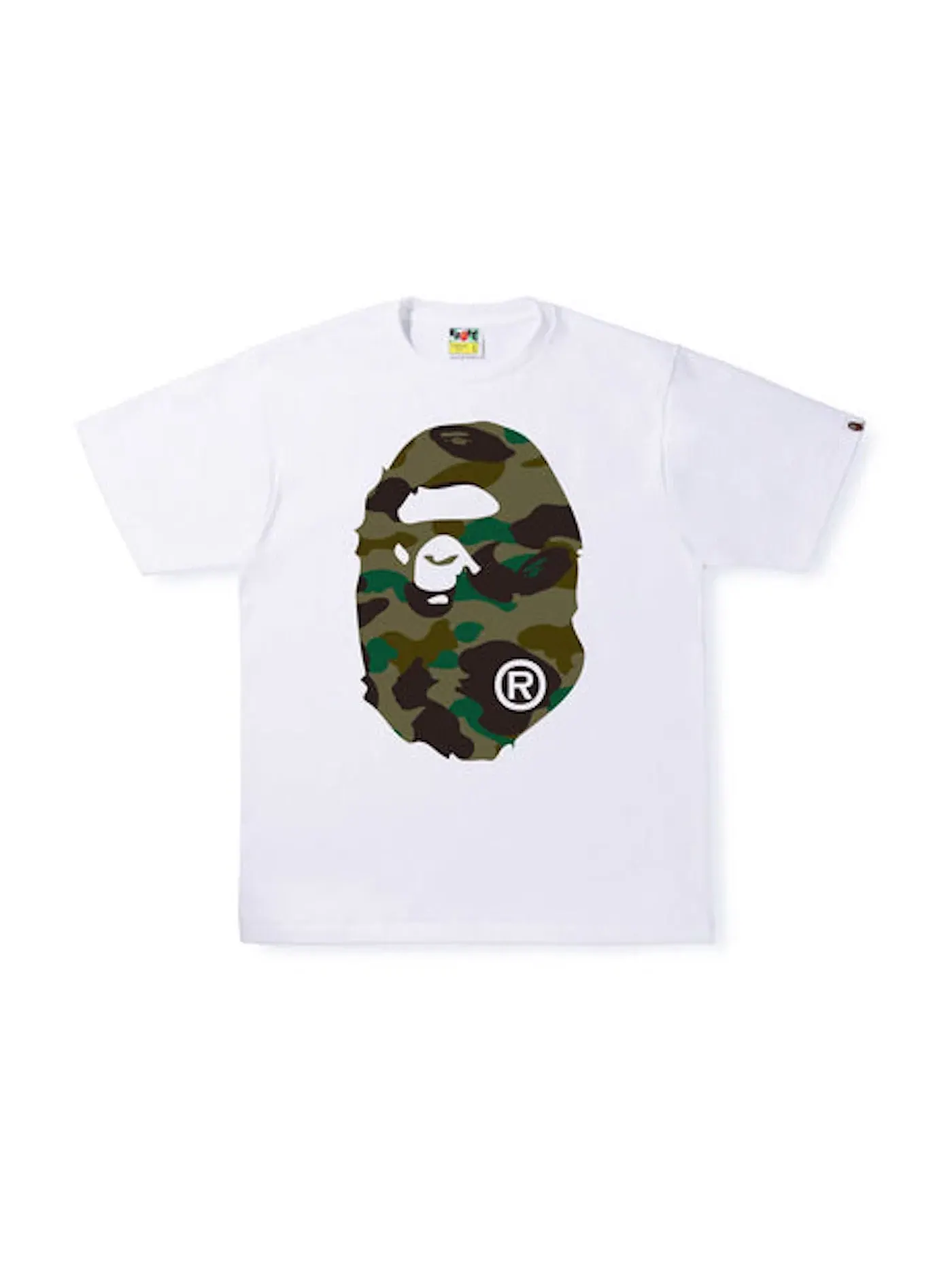Мужская футболка с камуфляжным принтом Tee BAPE — изображение 1 из 2, белый зеленый