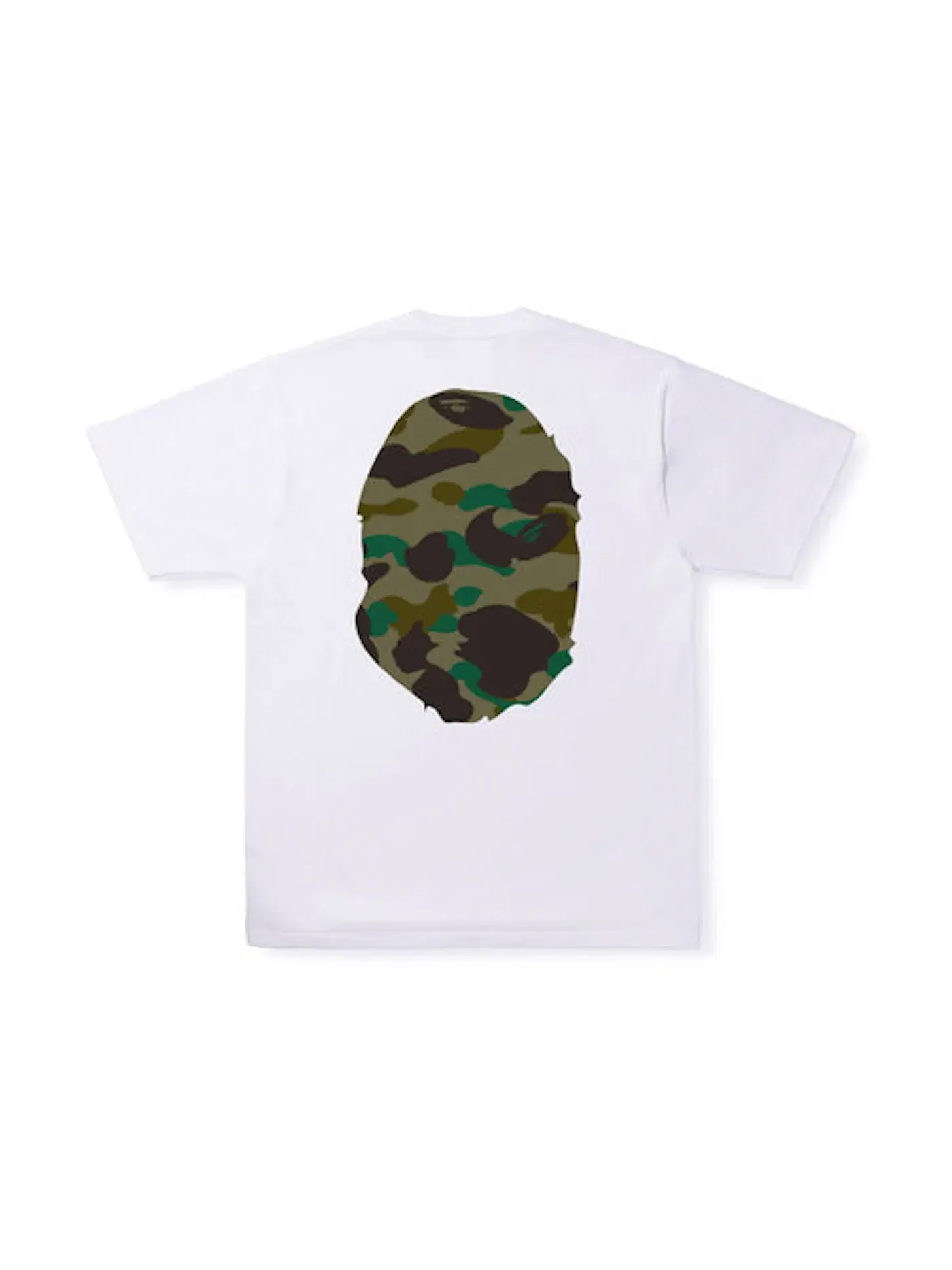 Мужская футболка с камуфляжным принтом Tee BAPE — изображение 2 из 2, белый зеленый