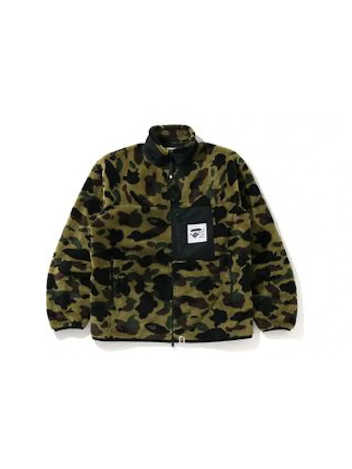 Мужская куртка с камуфляжным принтом BAPE Boa Jacket — изображение 1 из 1, зеленый