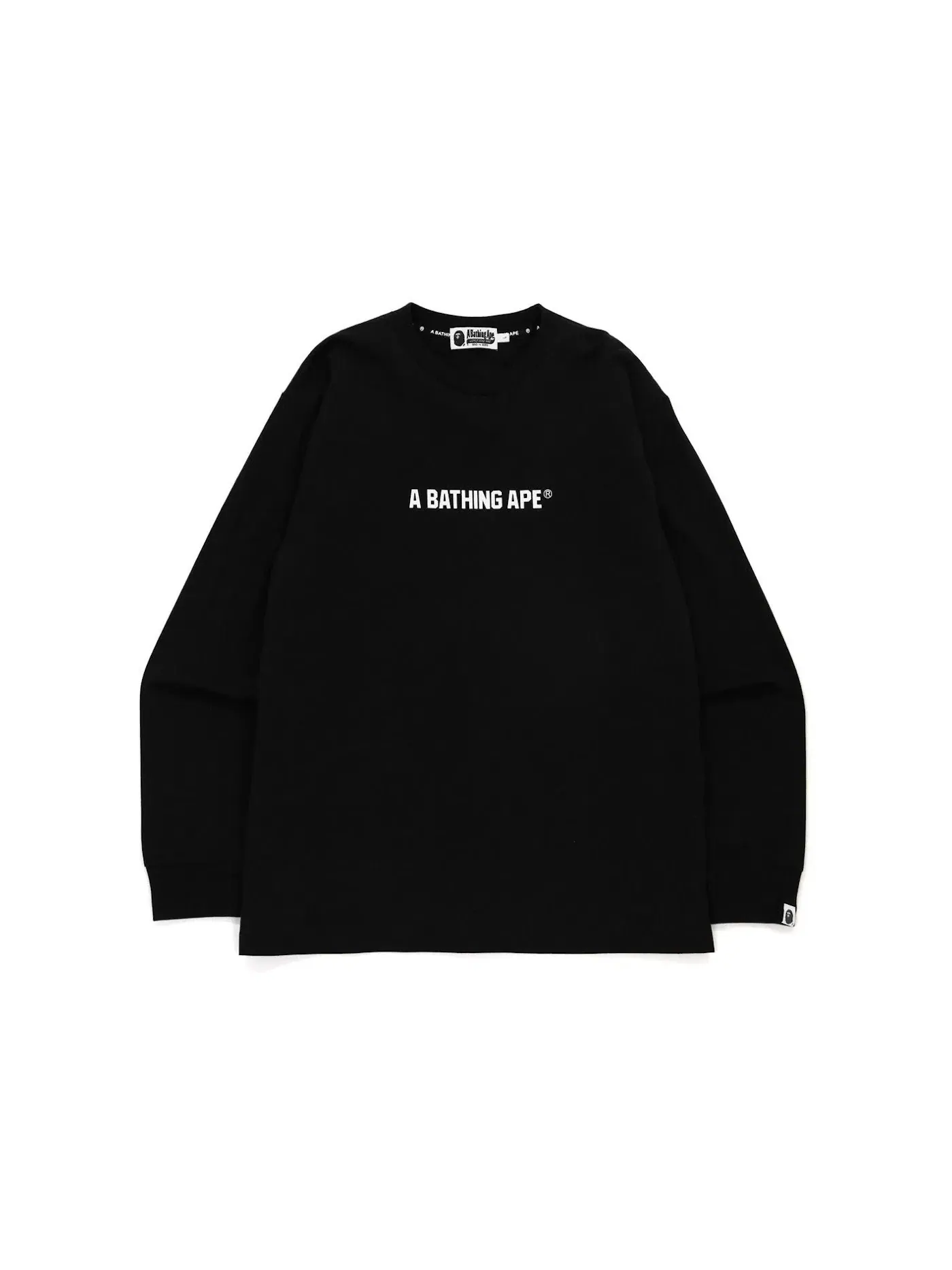 Мужская футболка свободного кроя BAPE 1st Camo Busy Works L/S Tee BAPE — изображение 2 из 2, черный