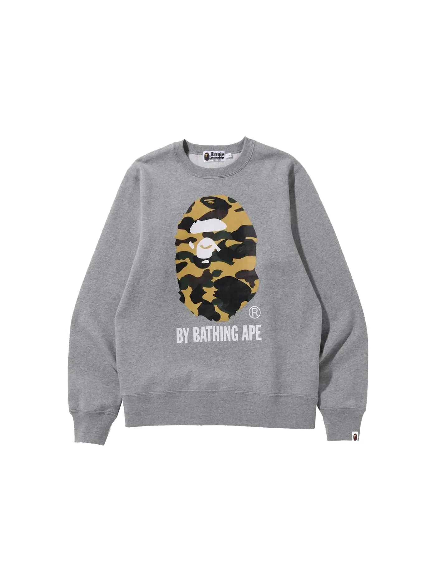 Мужской свитшот с камуфляжным принтом BAPE 1st Camo By Bathing Ape Crewneck — изображение 1 из 1, серый