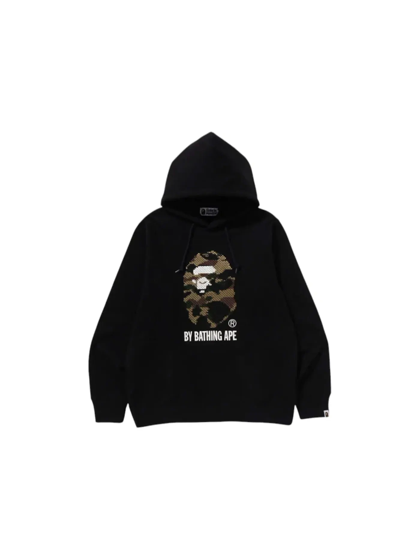 Мужской пуловер с капюшоном с принтом BAPE 1st Camo By Bathing Ape — изображение 1 из 2, черный