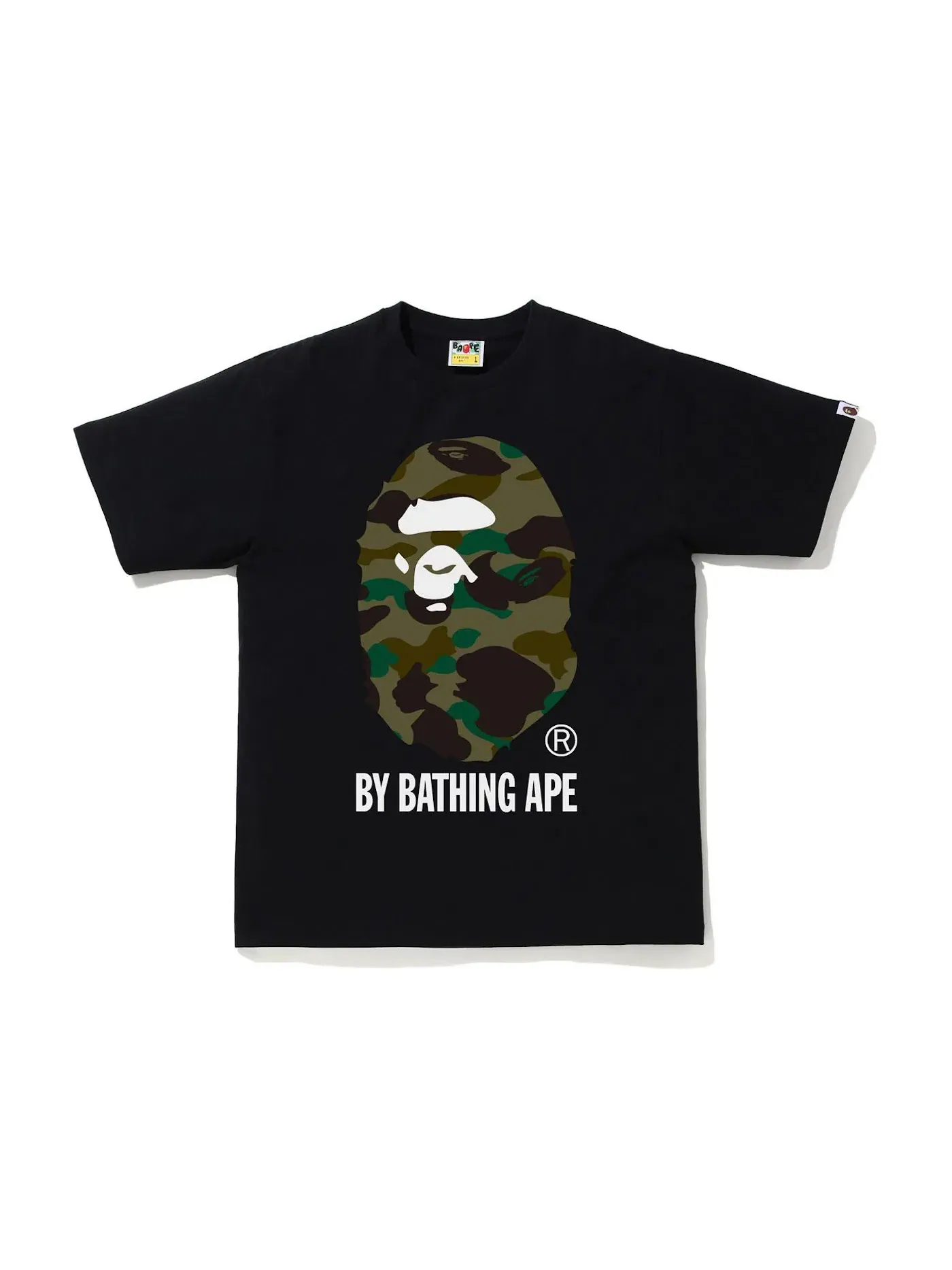 Мужская футболка с камуфляжным принтом BAPE 1st Camo By Bathing Ape Tee (FW21) — изображение 1 из 1, черный/зеленый