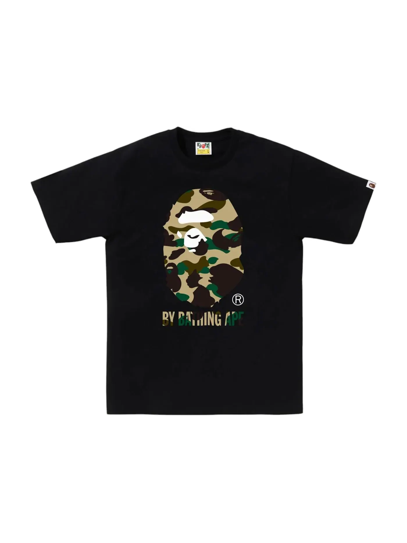 Мужская футболка с камуфляжным принтом BAPE 1st Camo By Bathing Ape Tee BAPE — изображение 1 из 1, черный/желтый