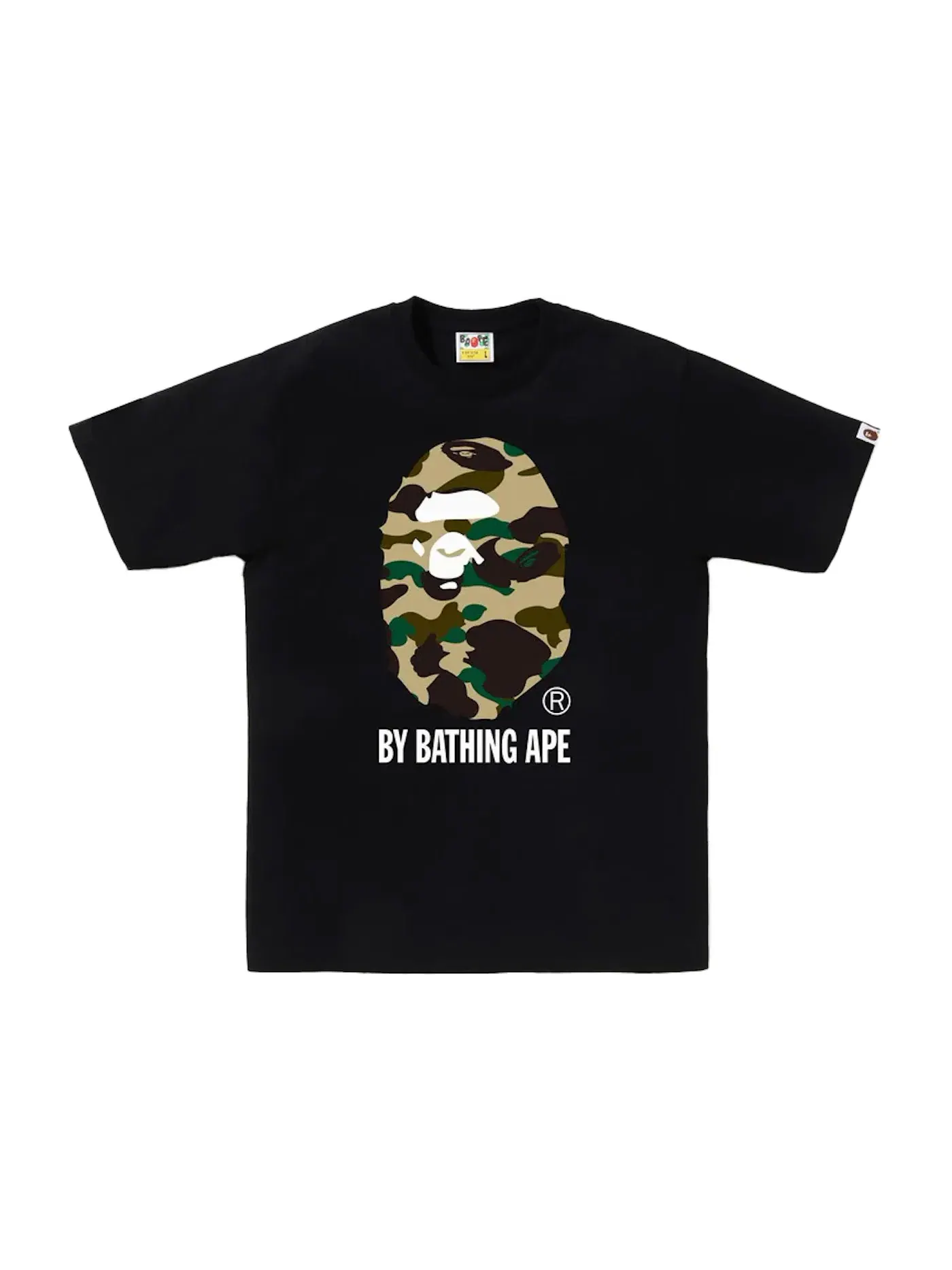 Мужская футболка с камуфляжным принтом Tee BAPE — изображение 1 из 1, черный/желтый