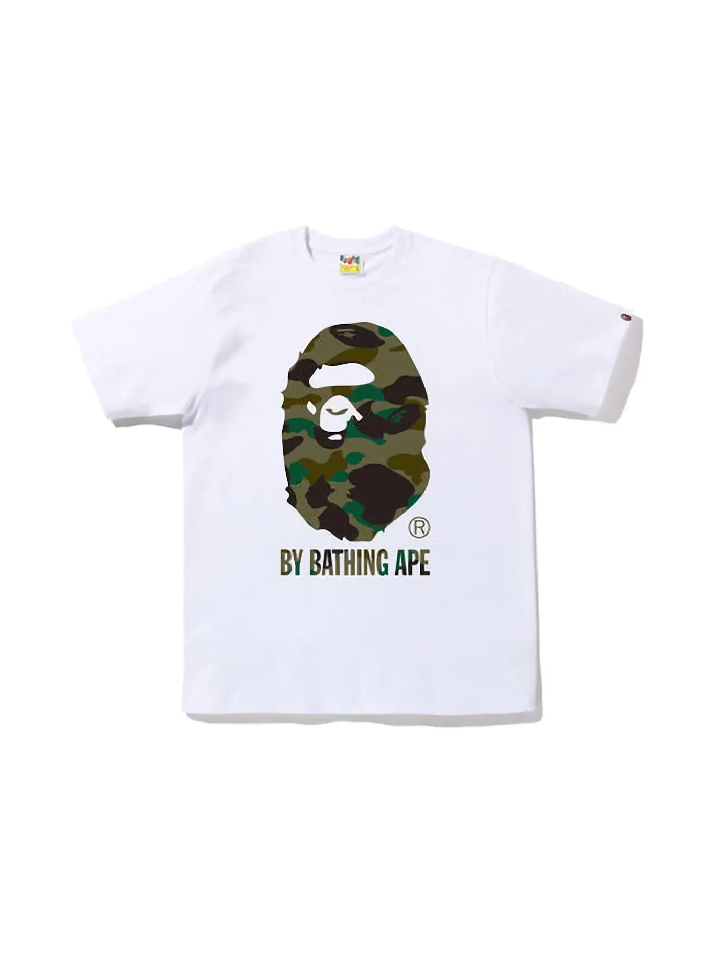 Мужская футболка с принтом BAPE 1st Camo By Bathing Ape Tee (FW22) — изображение 1 из 1, белый зеленый