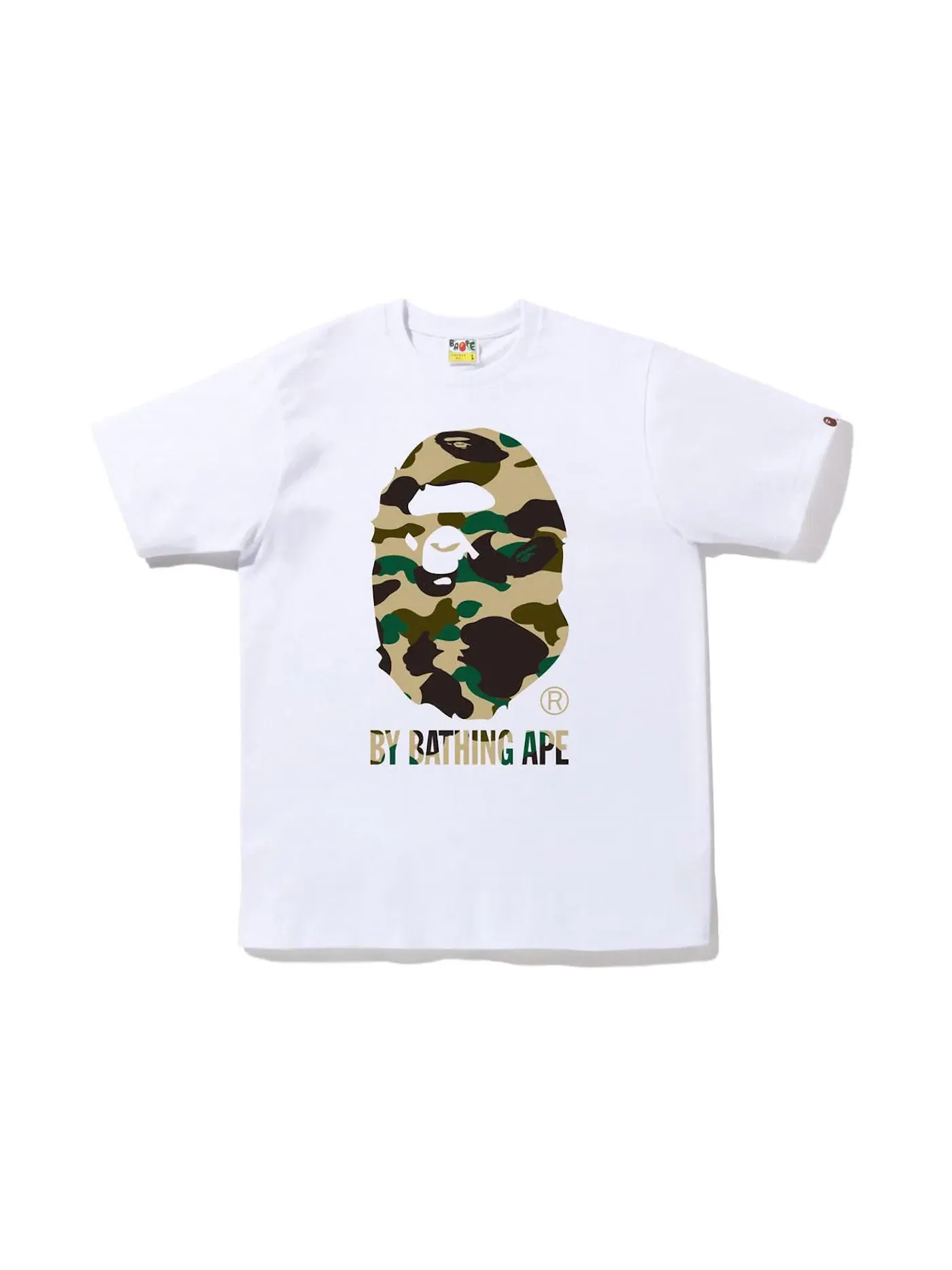 Мужская футболка с принтом BAPE 1st Camo By Bathing Ape Tee (FW22) BAPE — изображение 1 из 1, белый желтый